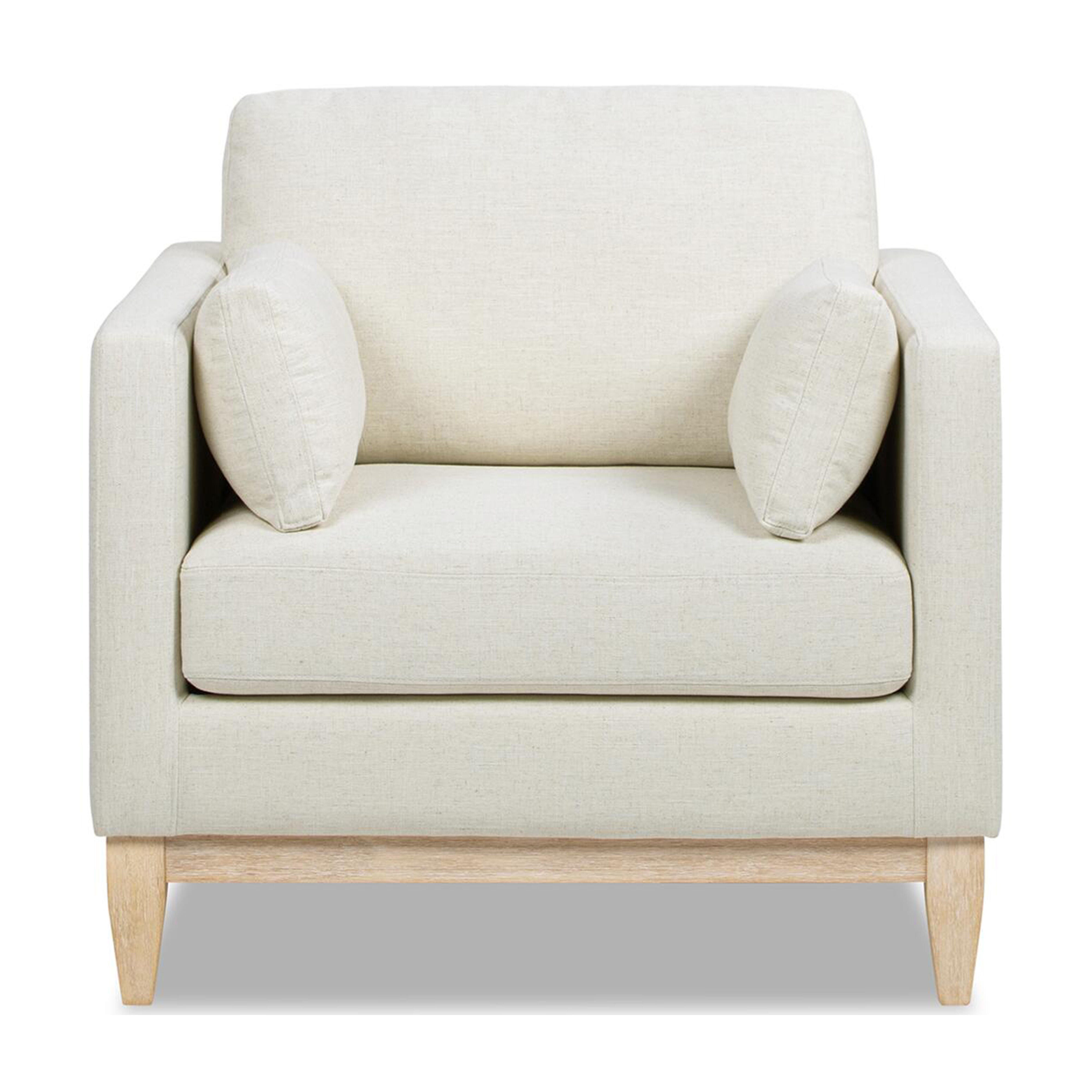 Jennifer Taylor Home Knox Accent Chair, Flax White, large