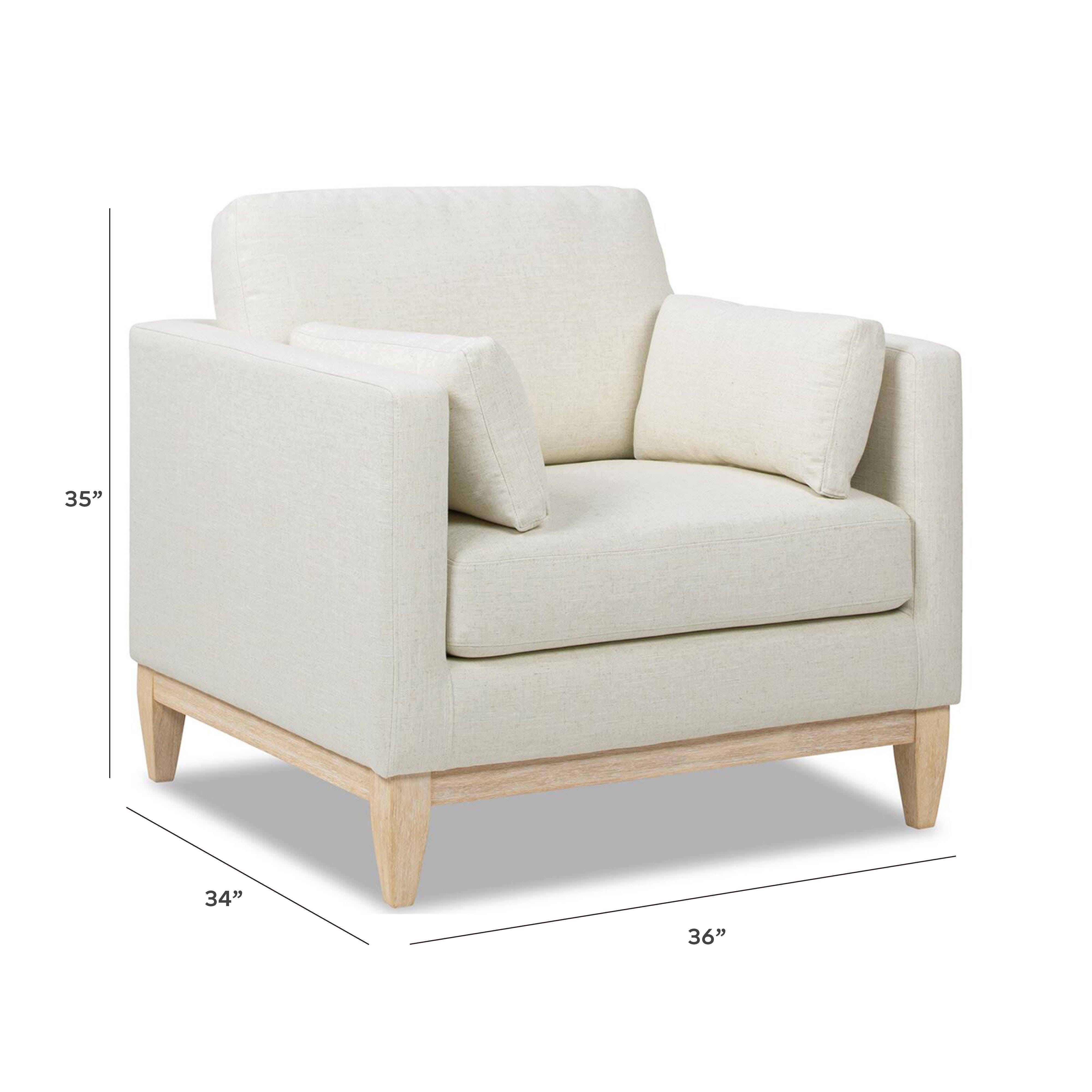 Jennifer Taylor Home Knox Accent Chair, Flax White, large