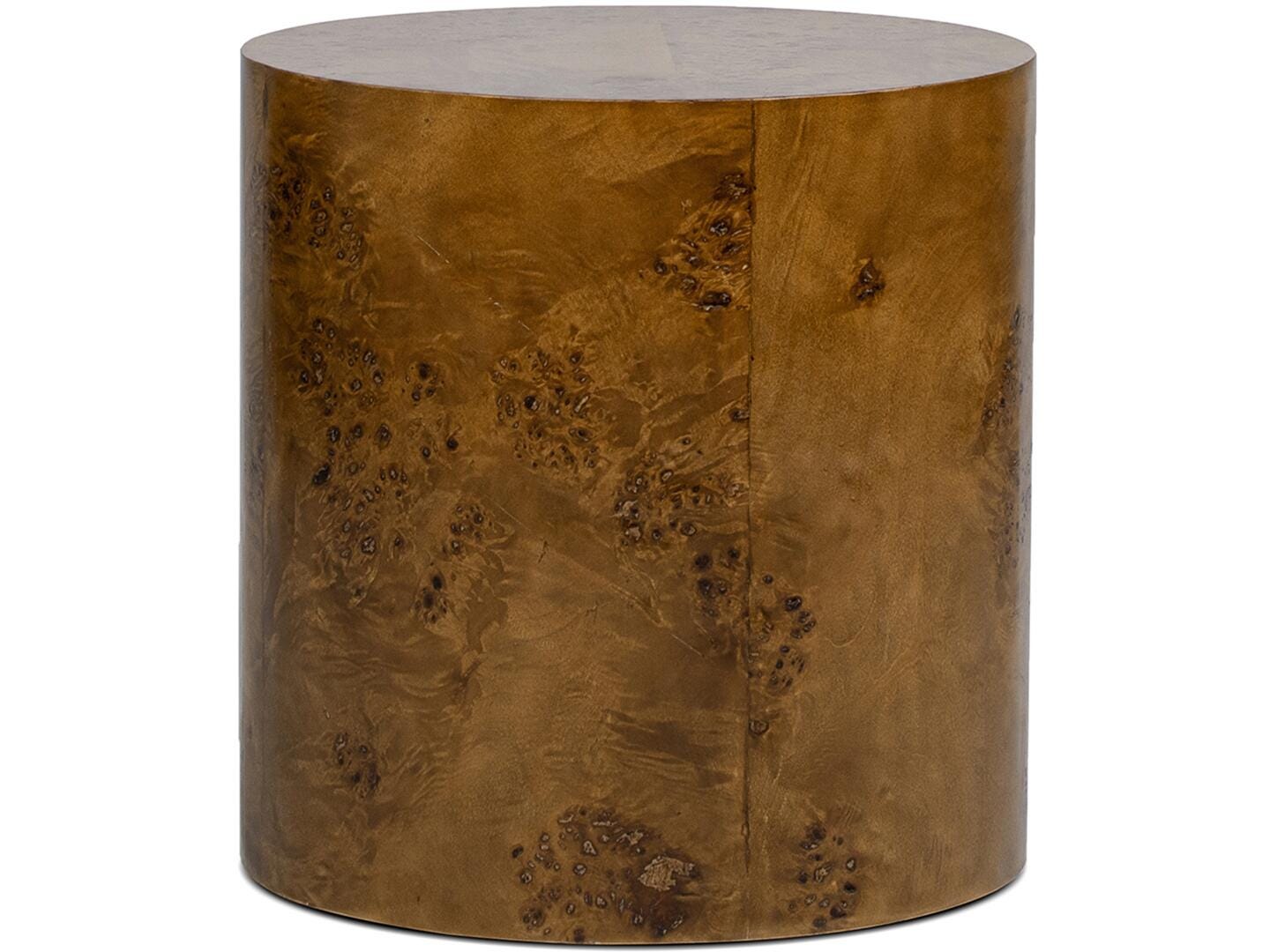Jennifer Taylor Home Nebula Accent Pillar Side Table, Medium Brown Walnut, large