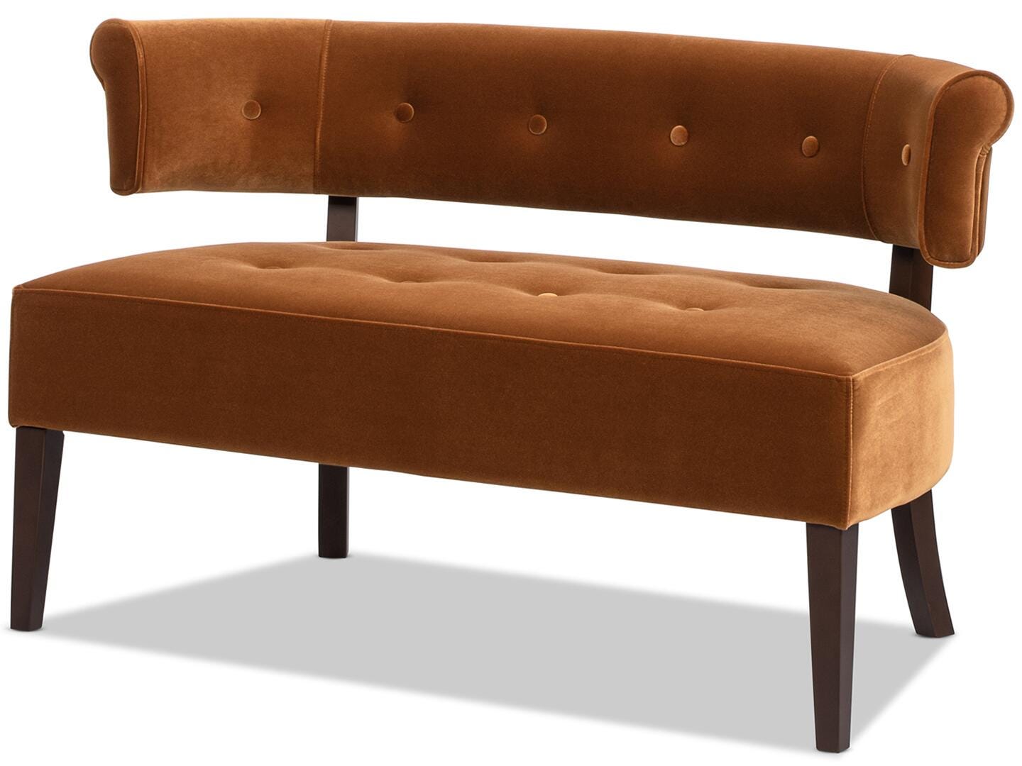 Jennifer Taylor Home Jared Bench, Burnt Orange, large