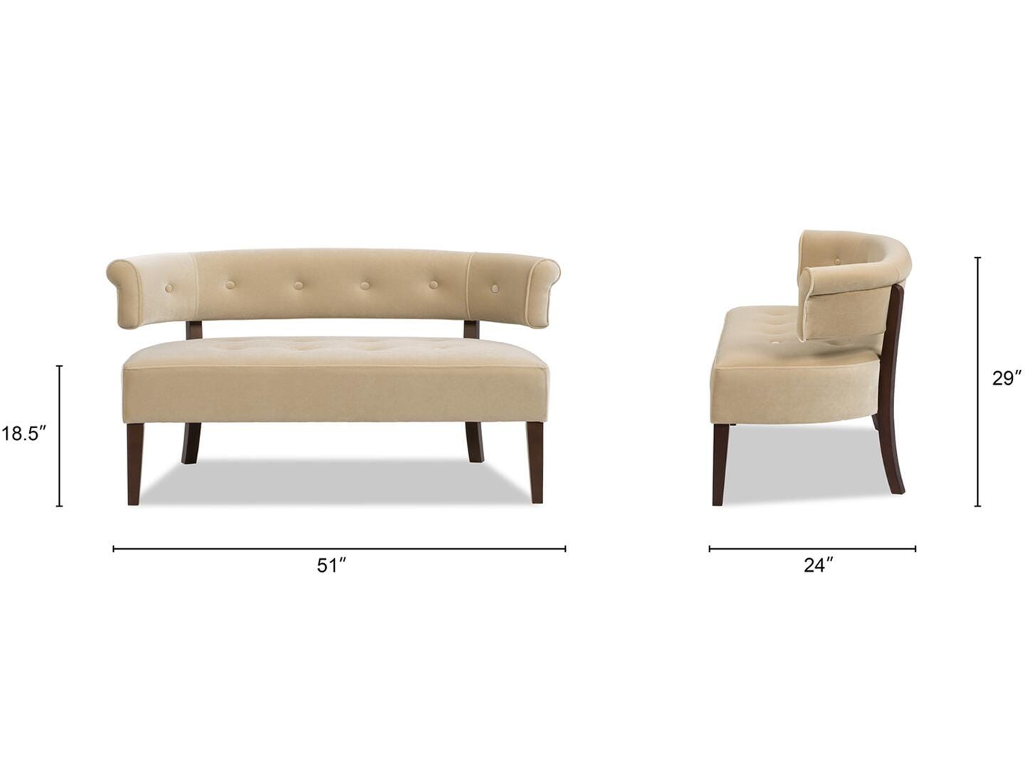 Jennifer Taylor Home Jared Bench, Fawn Brown, large