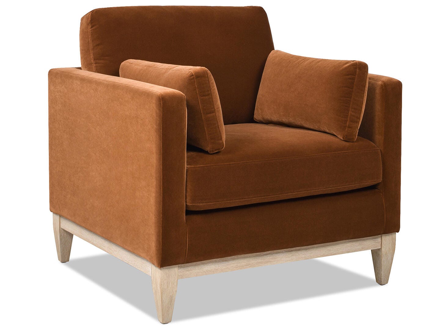 Jennifer Taylor Home Knox Solid Accent Chair, Burnt Orange, large