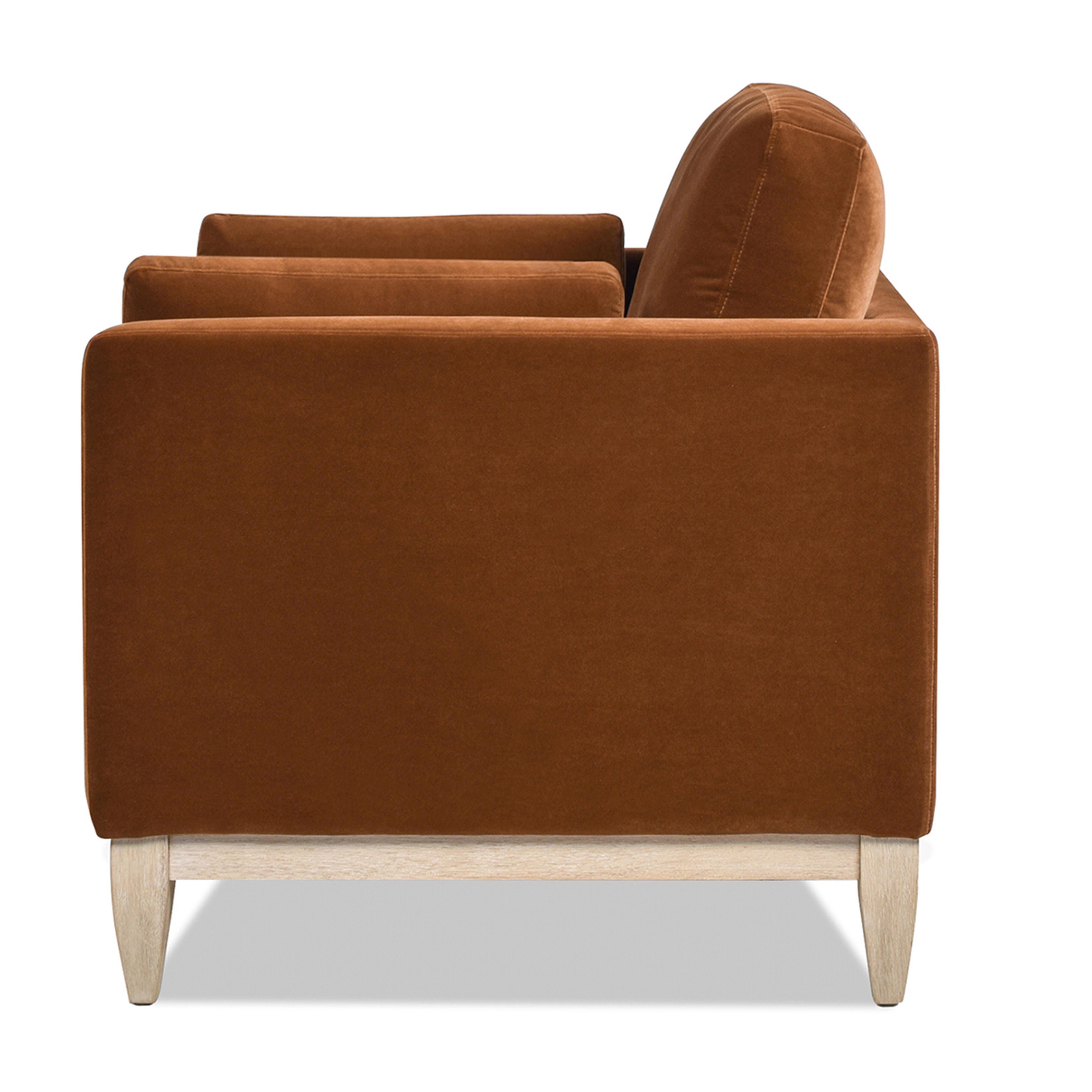 Jennifer Taylor Home Knox Solid Accent Chair, Burnt Orange, large