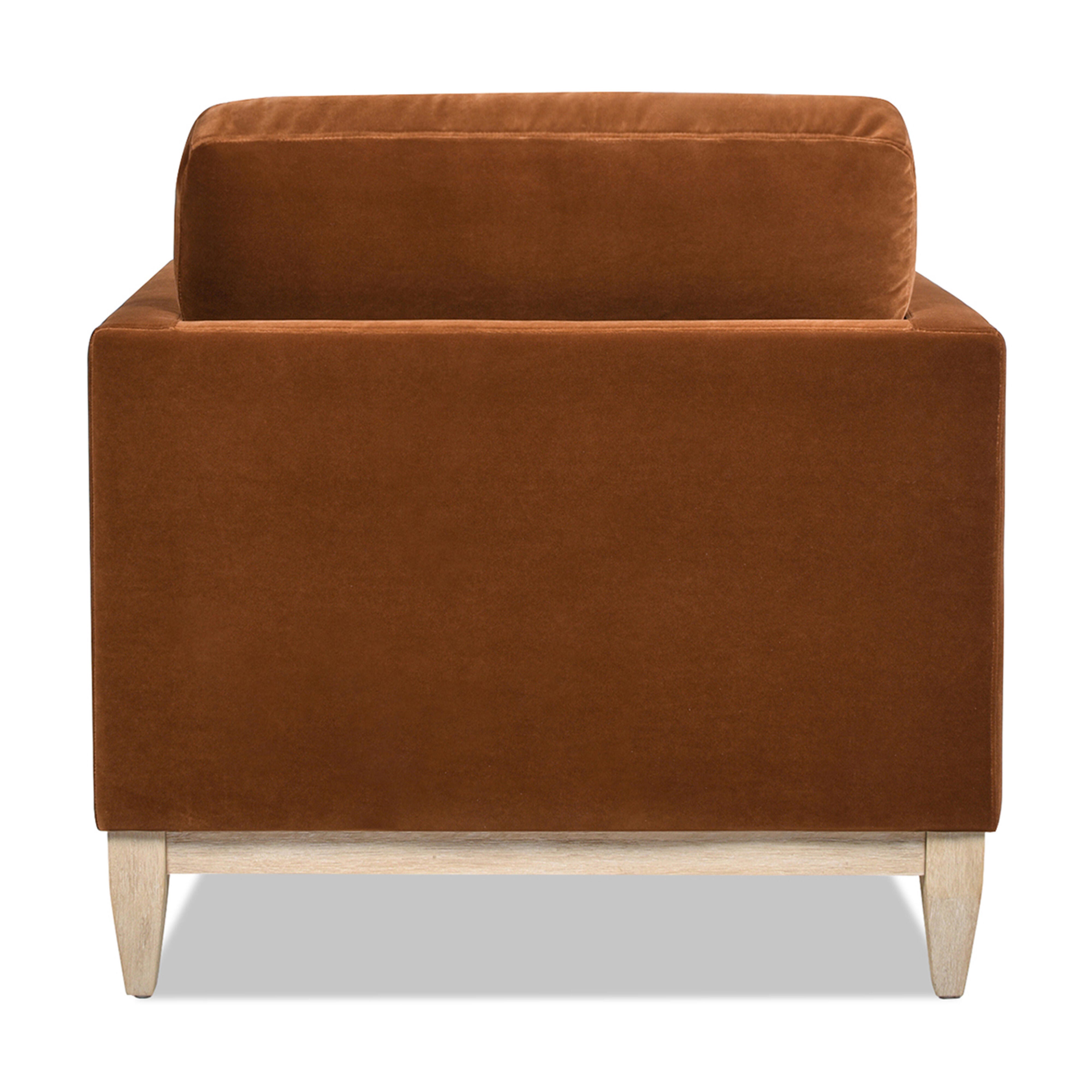 Jennifer Taylor Home Knox Solid Accent Chair, Burnt Orange, large