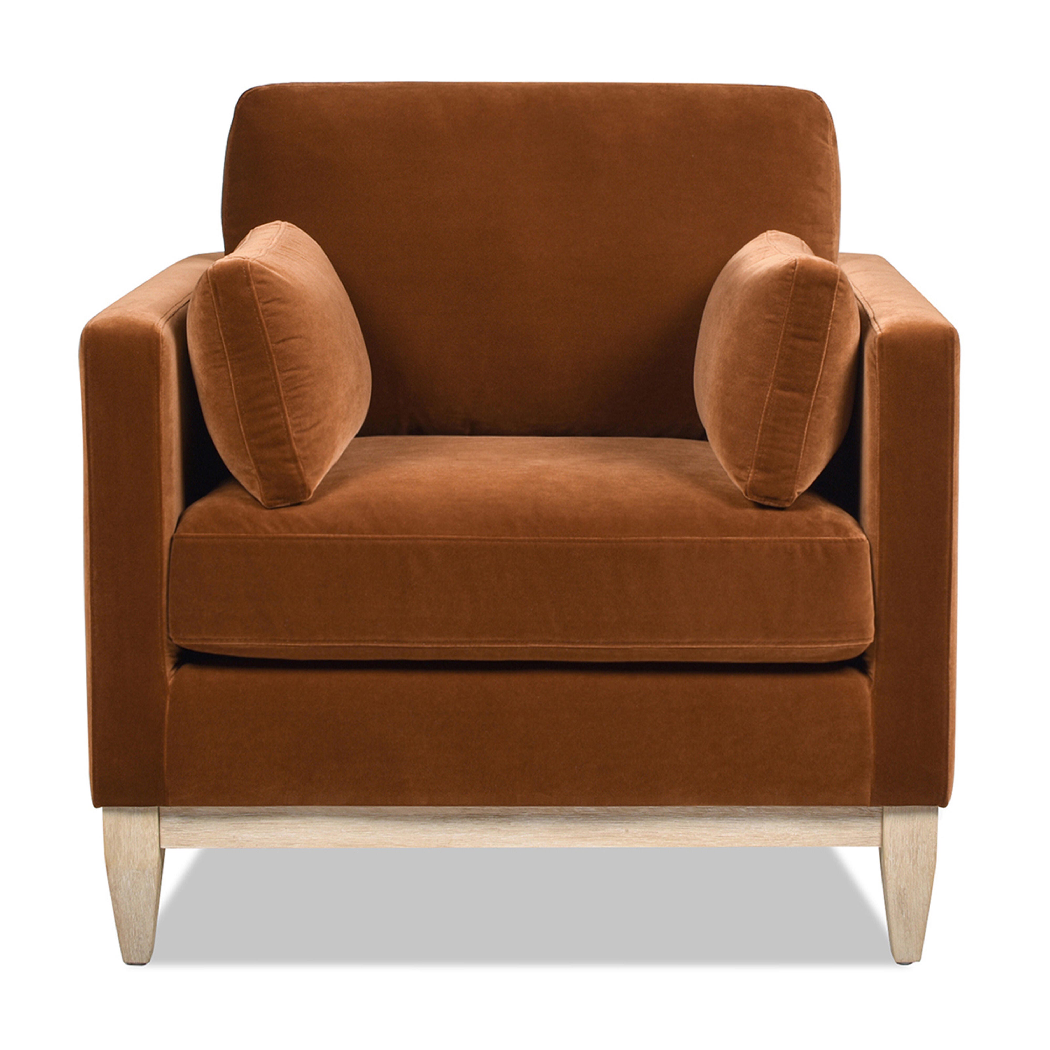 Jennifer Taylor Home Knox Solid Accent Chair, Burnt Orange, large