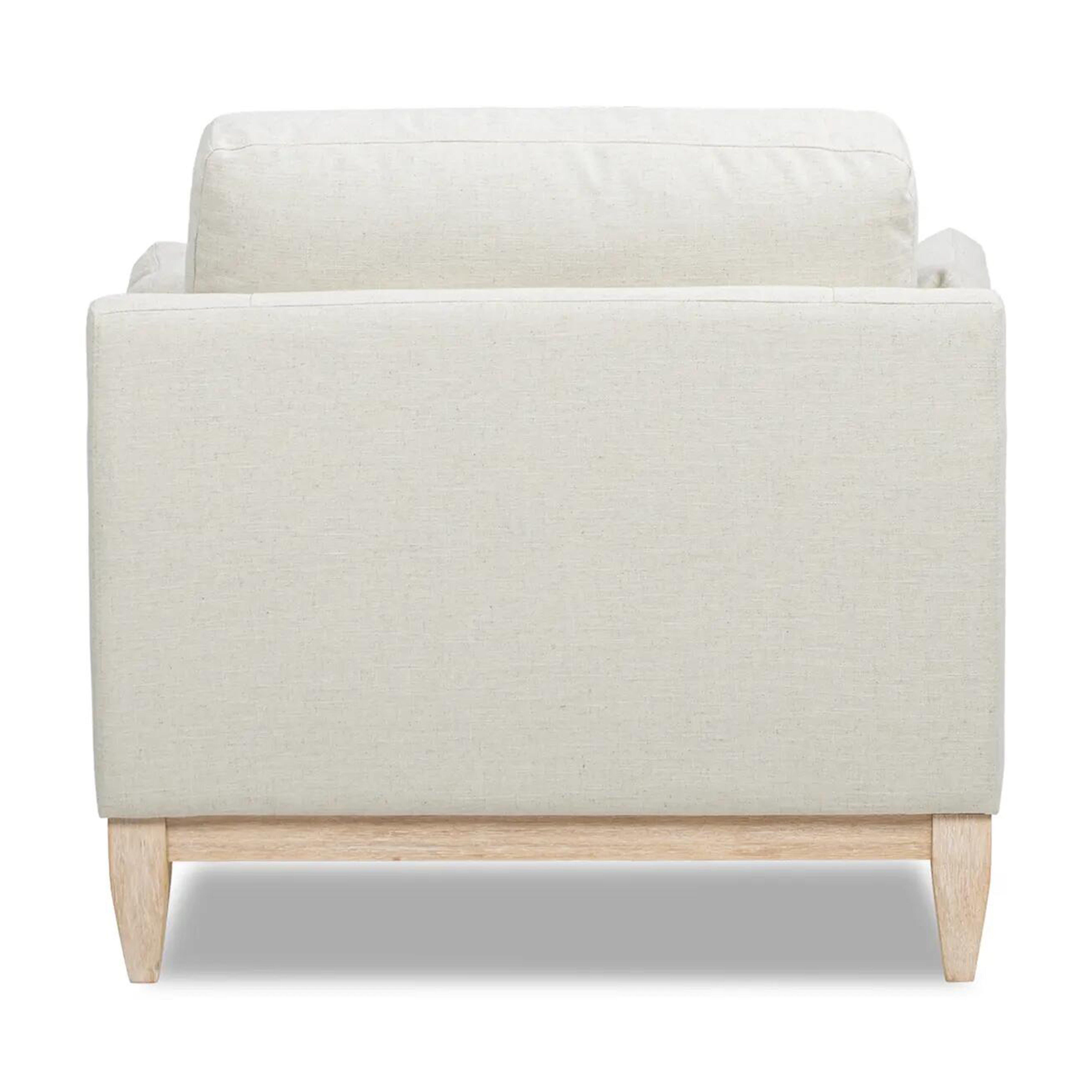 Jennifer Taylor Home Pasadena Solid Accent Chair, Flax White, large