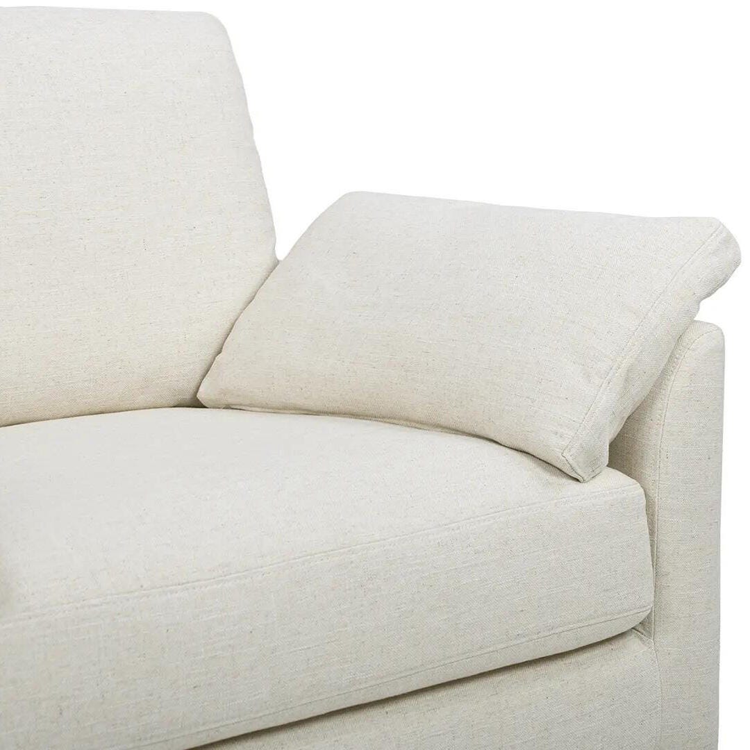 Jennifer Taylor Home Pasadena Solid Accent Chair, Flax White, large