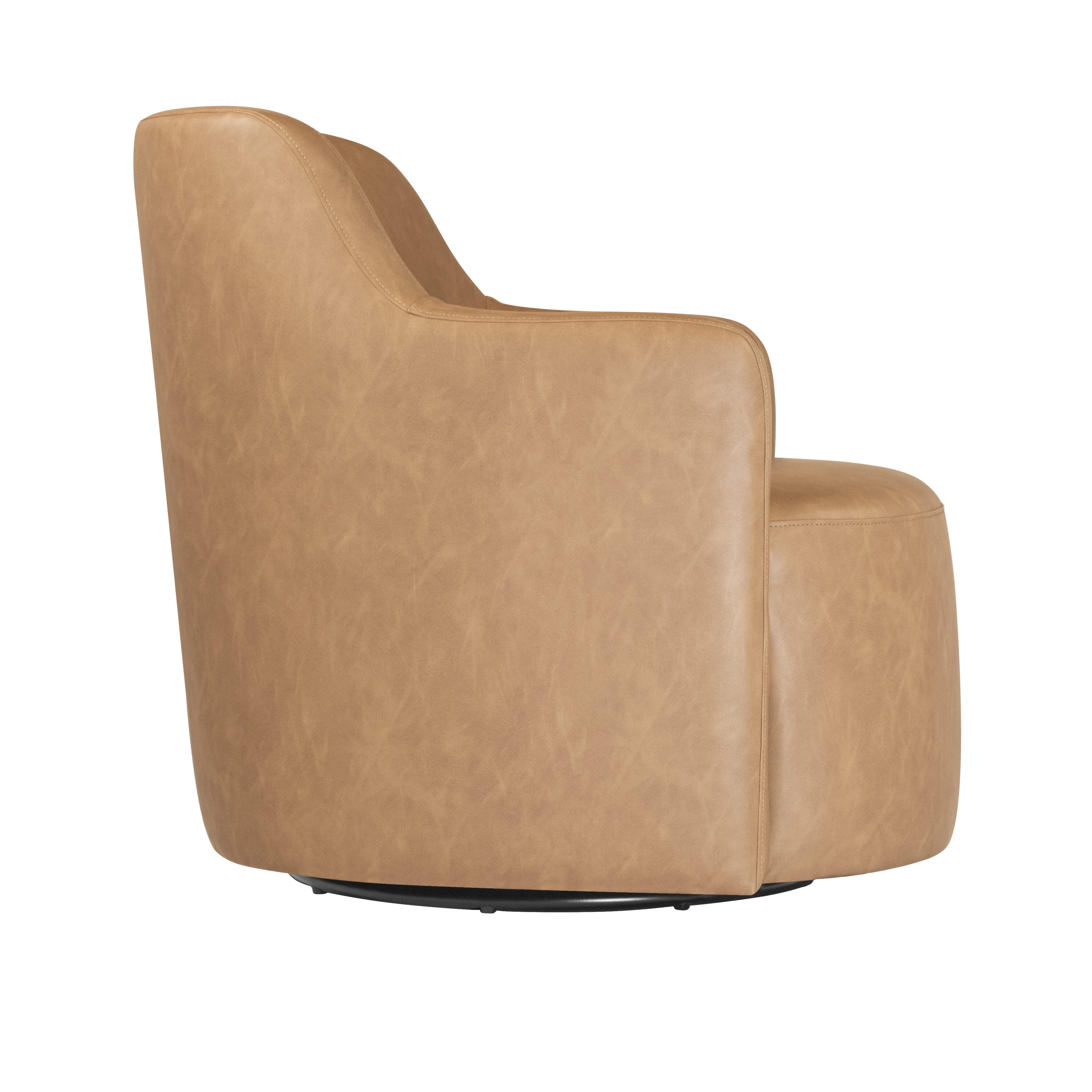 HomePop Swivel Accent Chair, Light Brown, large