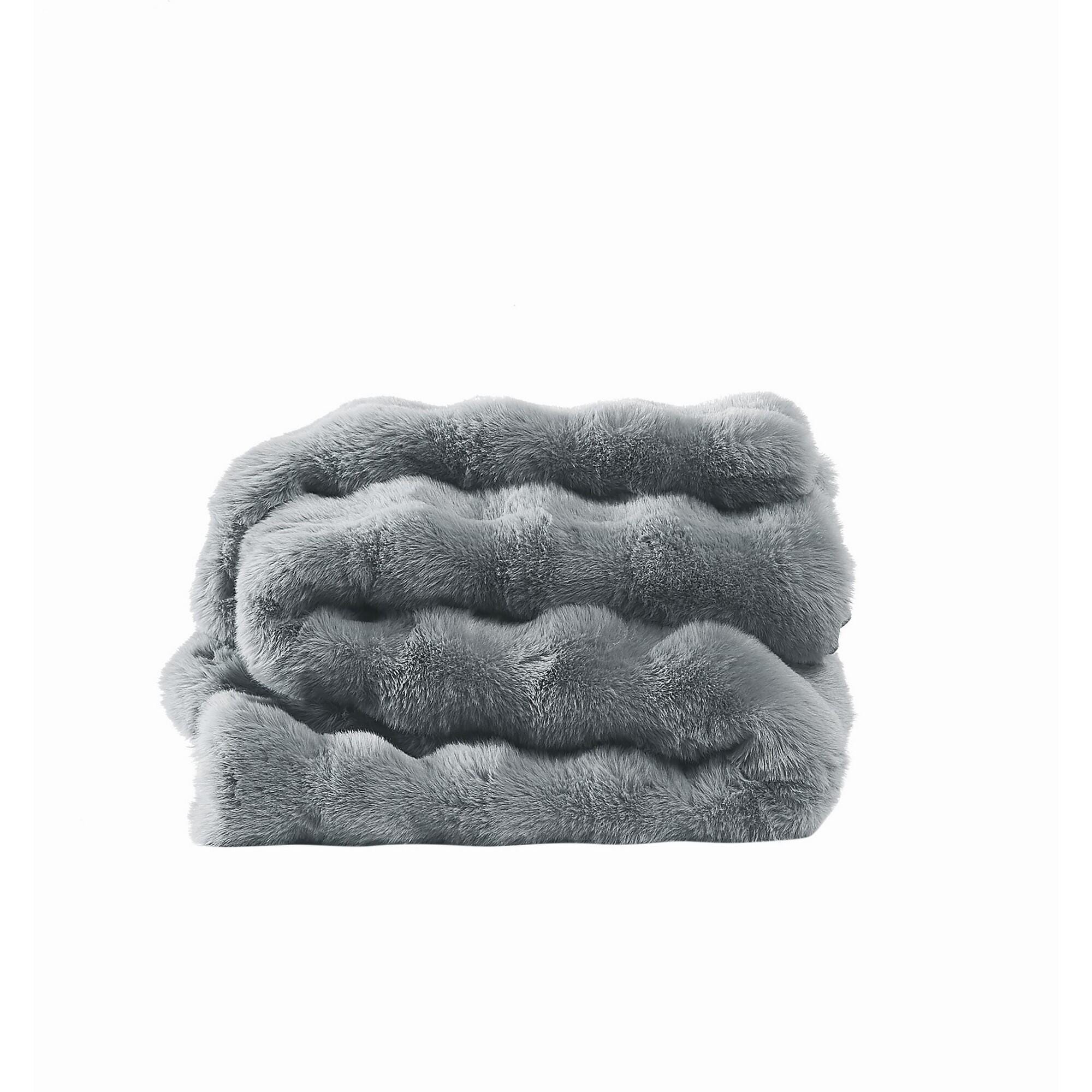 Brooklyn Loom Bubble Blanket, Gray, large