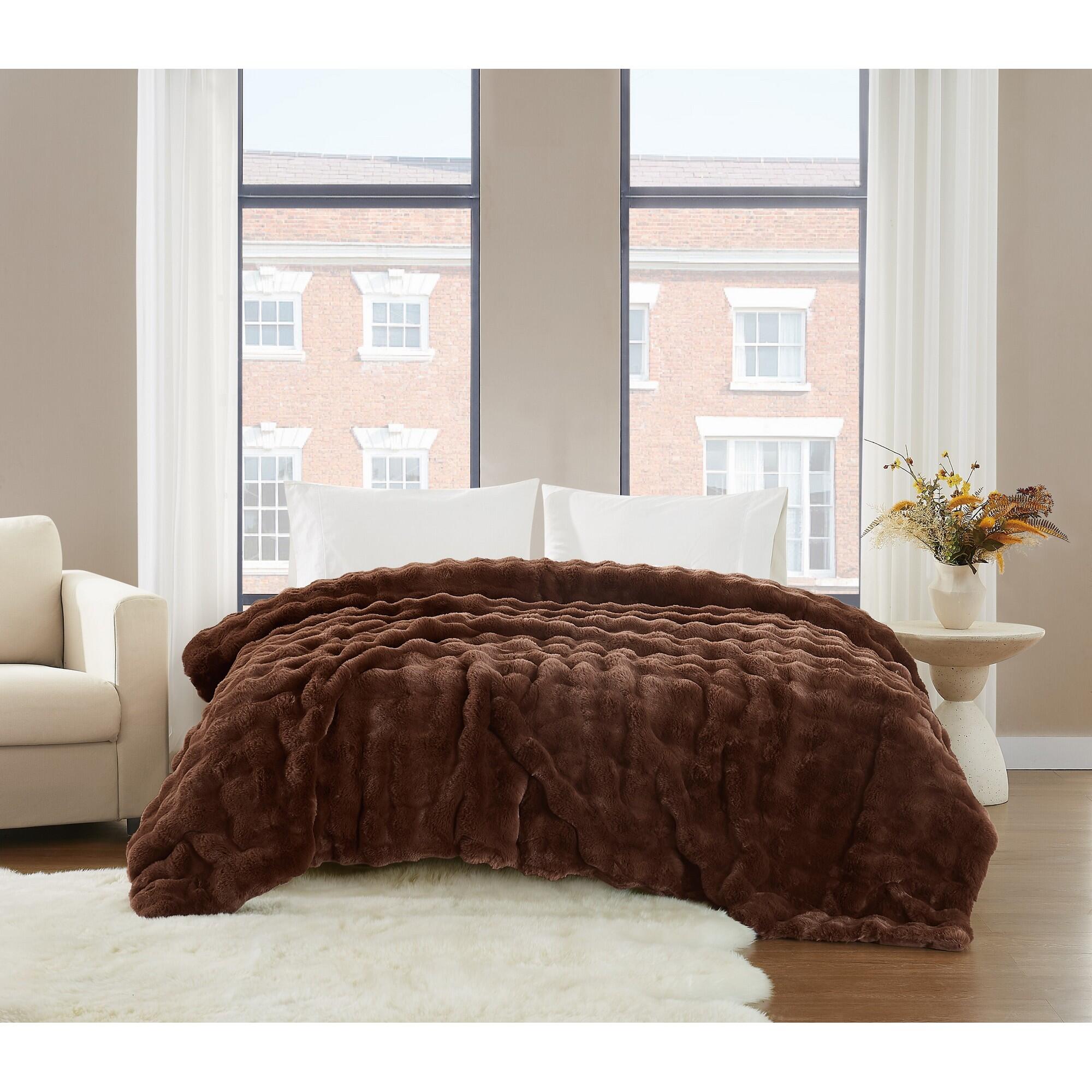 Brooklyn Loom Blanket, Brown, rollover