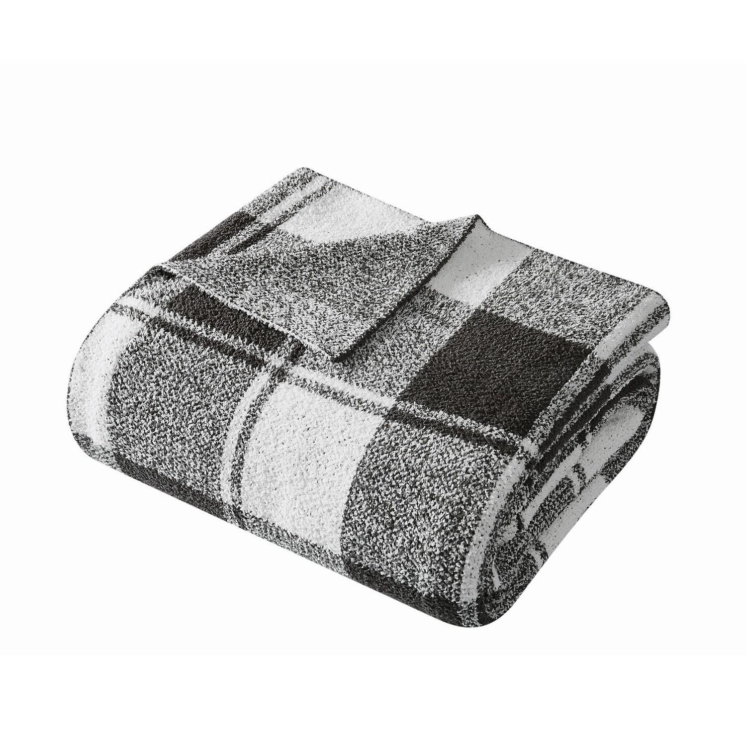 Brooklyn Loom Dusted Throw Blanket, Black, large