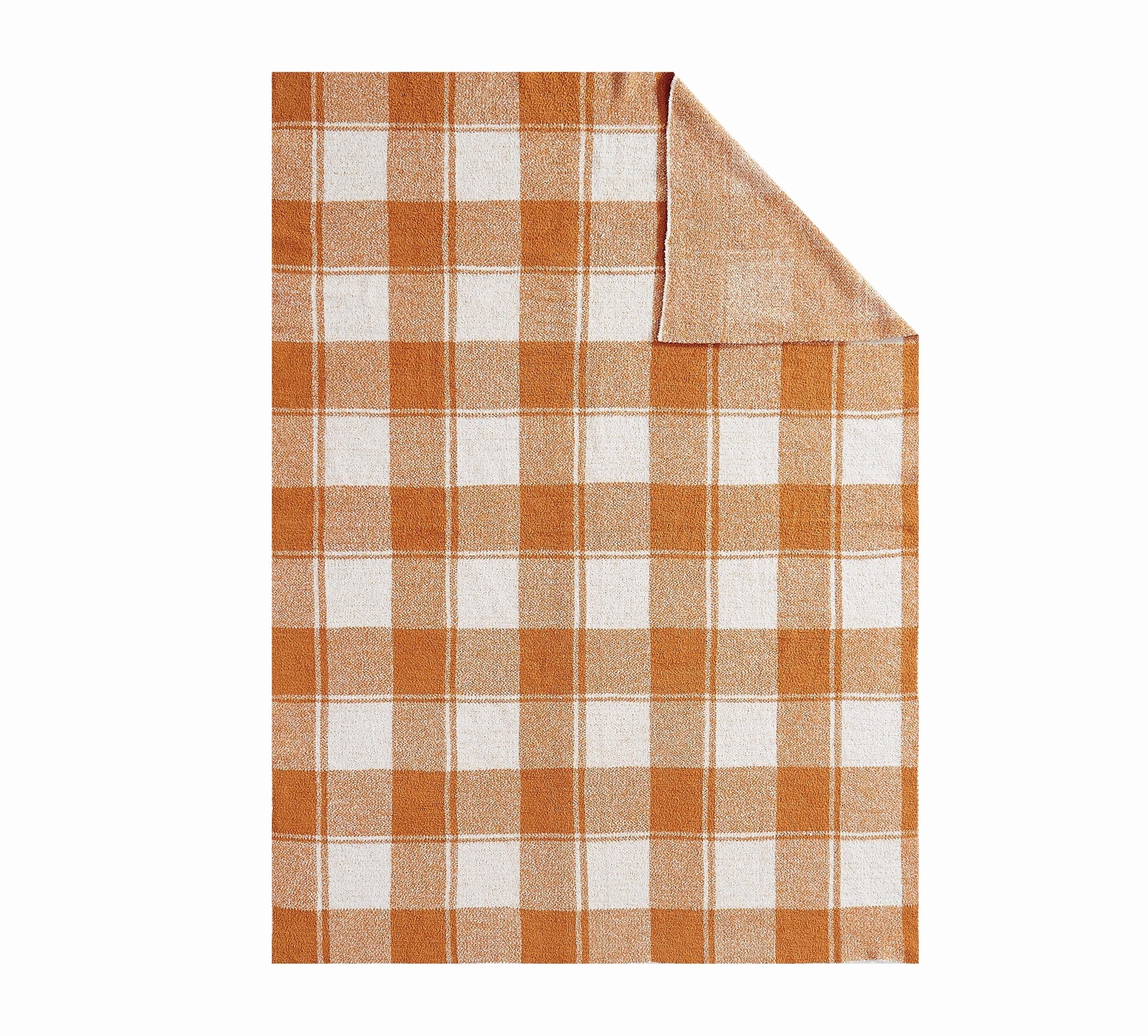 Brooklyn Loom Dusted Throw Blanket, Rust, large