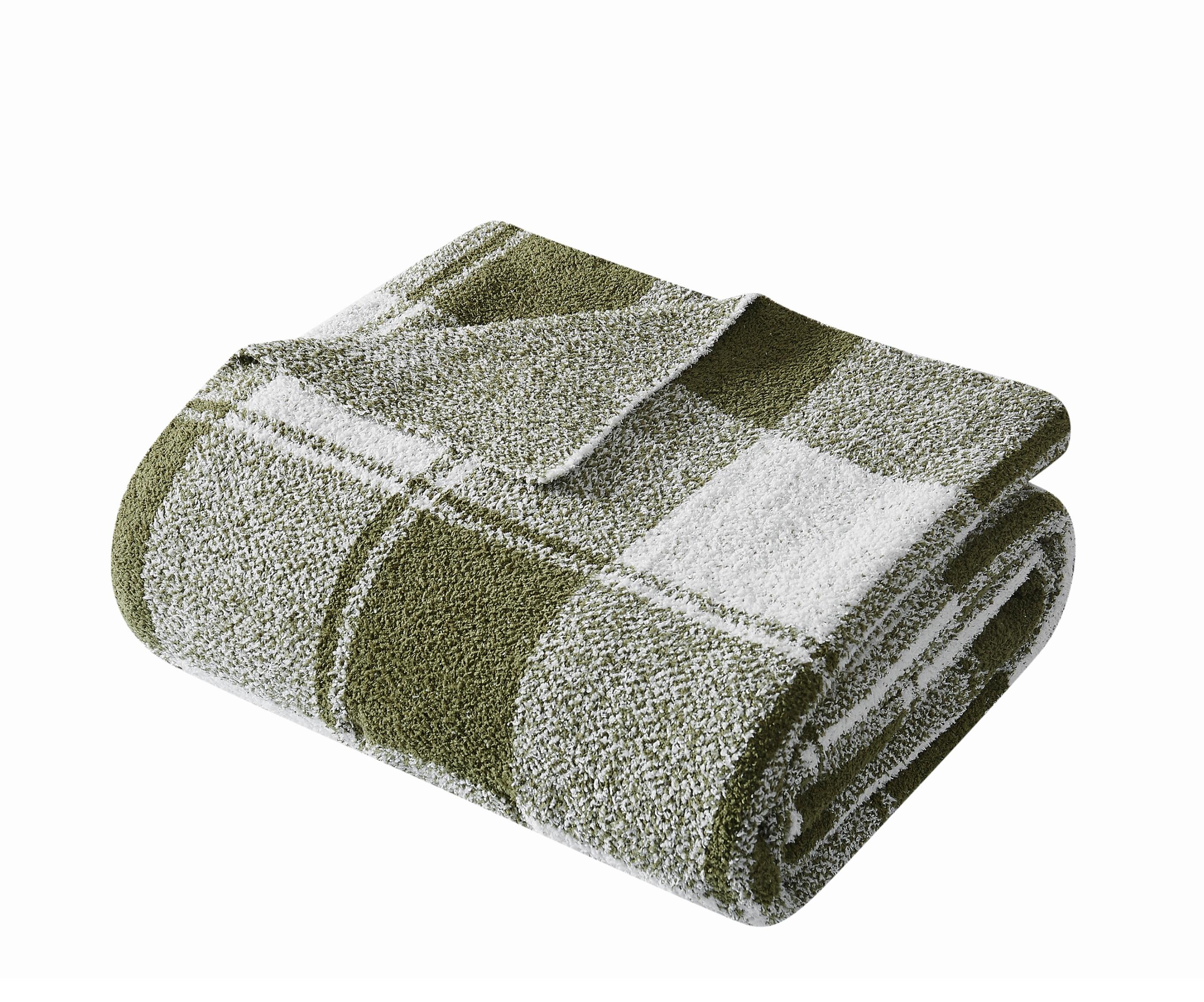 Brooklyn Loom Dusted Throw Blanket, Green, large