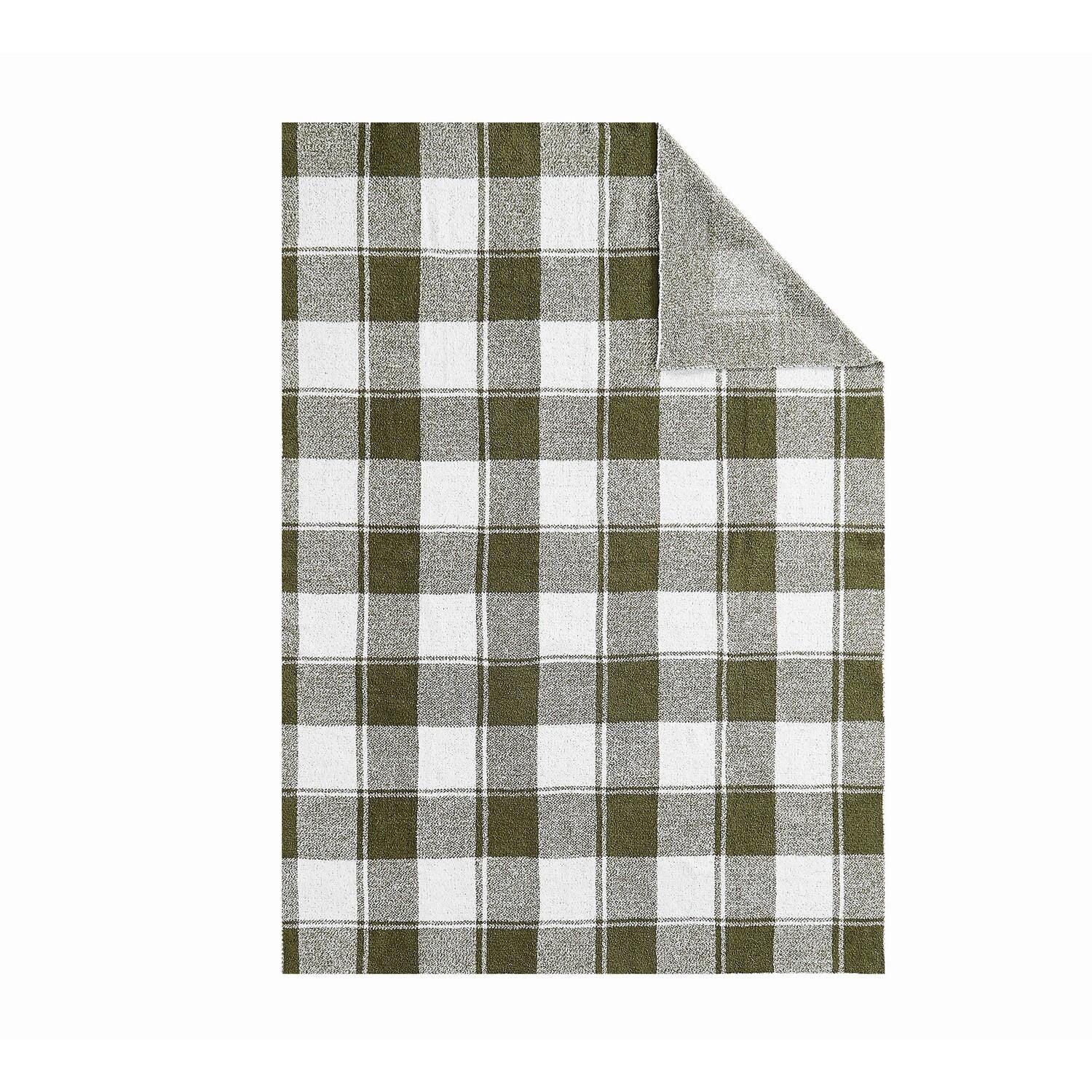 Brooklyn Loom Dusted Throw Blanket, Green, large