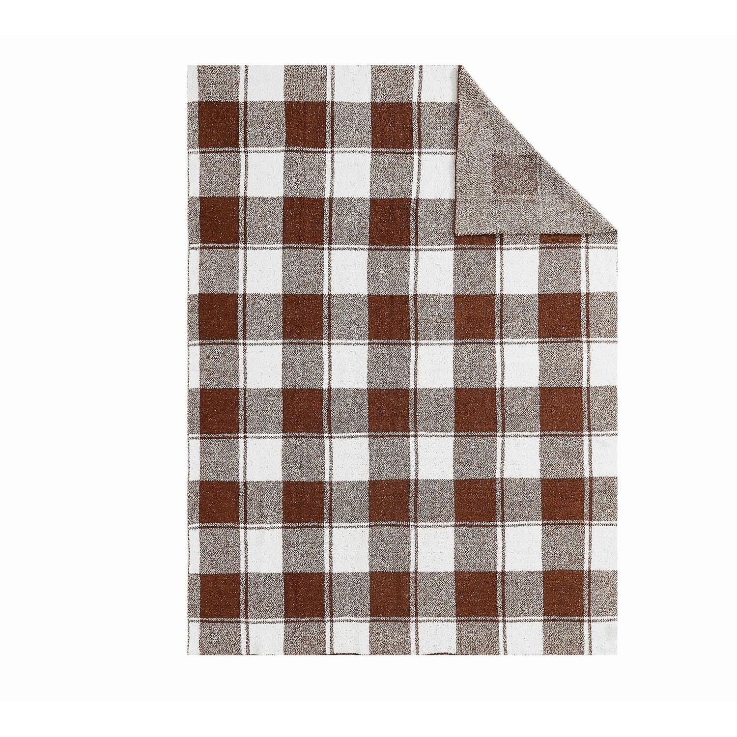 Brooklyn Loom Dusted Throw Blanket, Brown, large