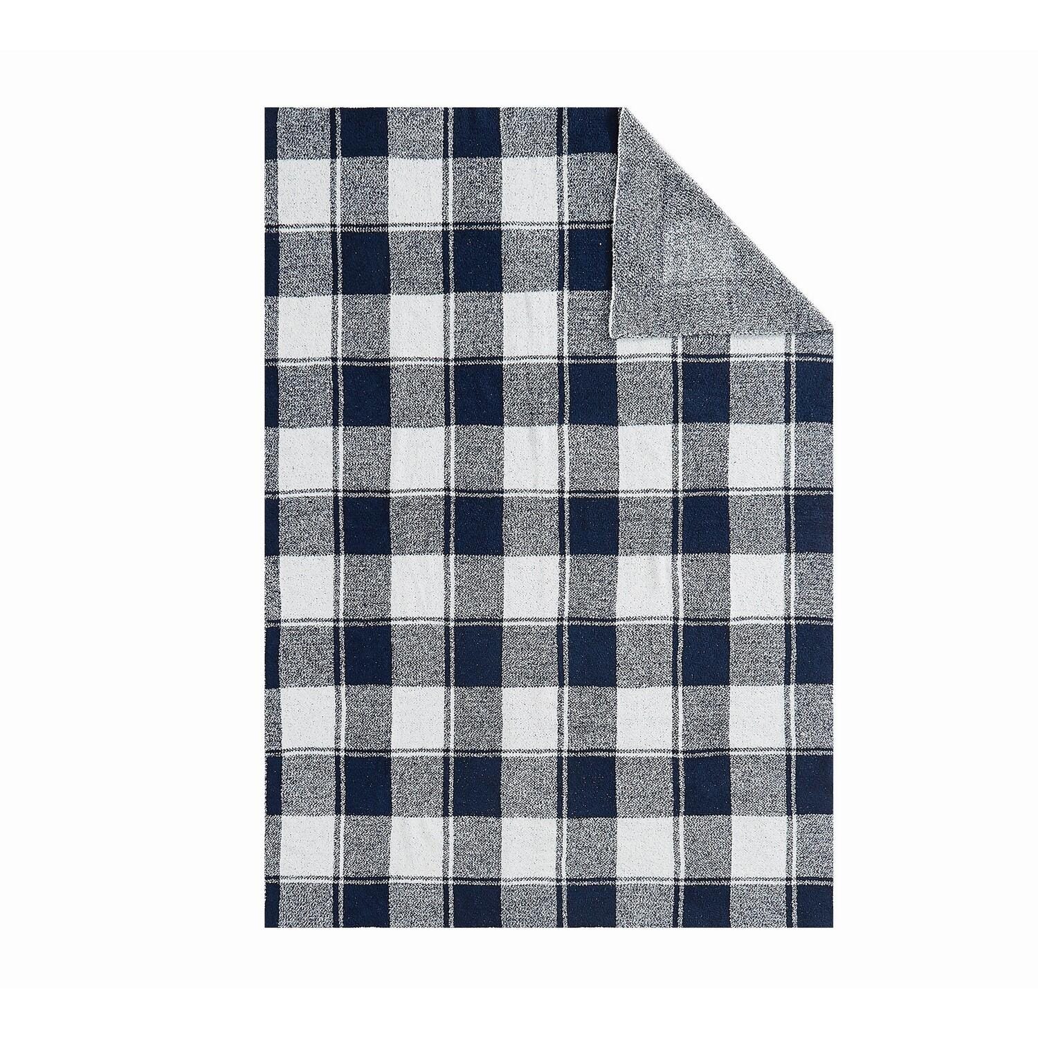 Brooklyn Loom Dusted Throw Blanket, Blue, large