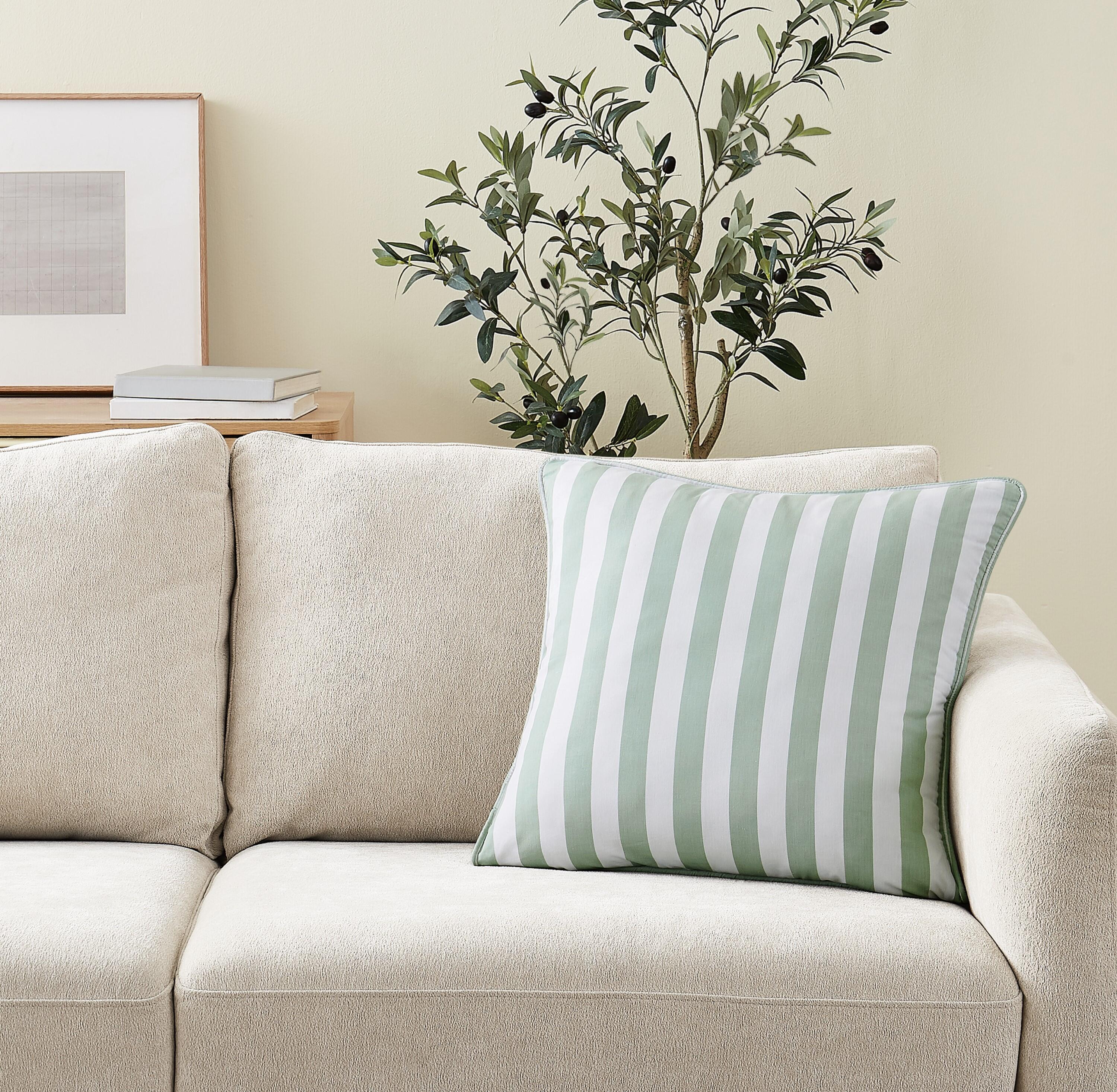 Brooklyn Loom Stripe Decorative Pillow, Green, rollover