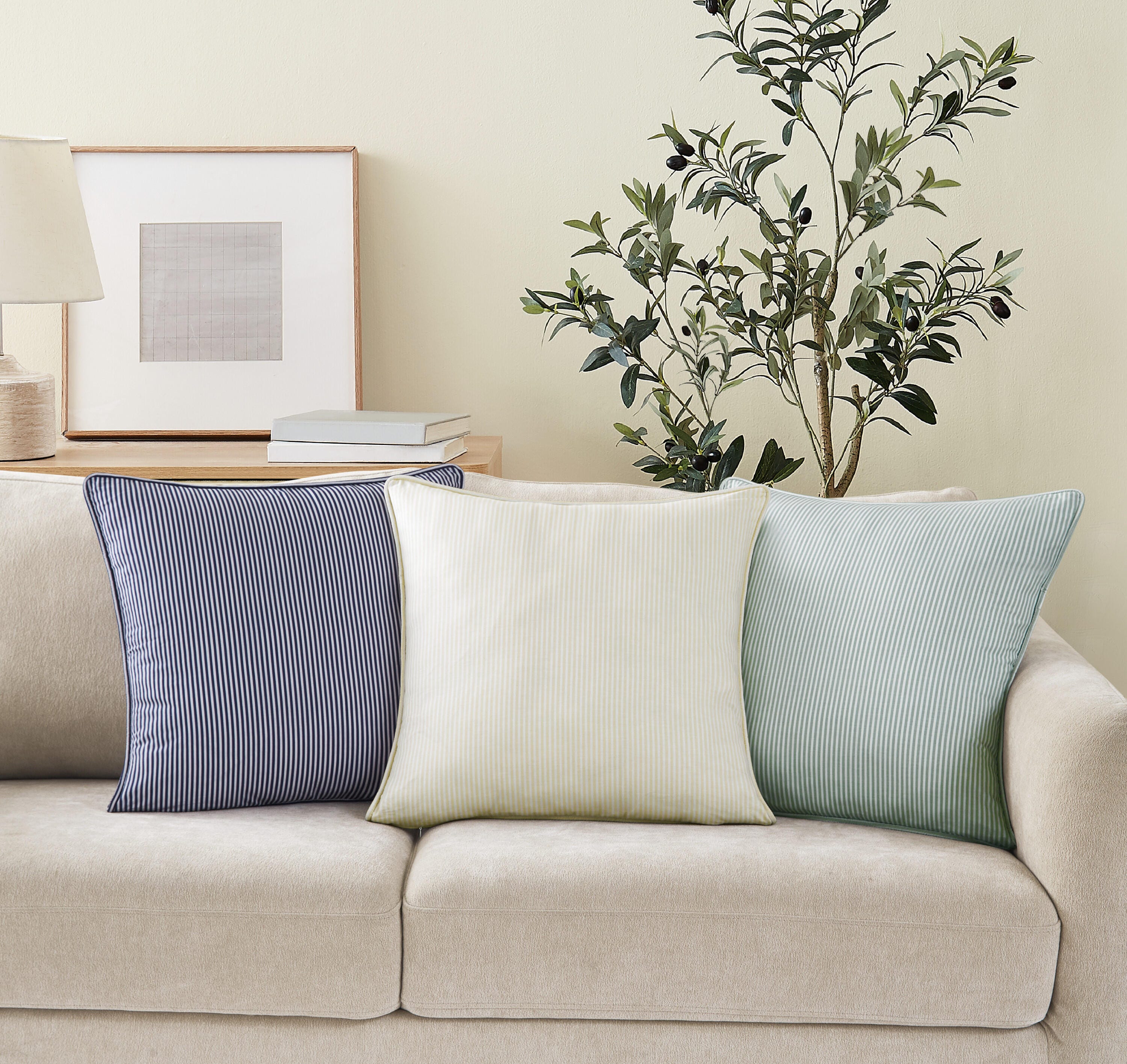 Brooklyn Loom Stripe Decorative Pillow, Green, large