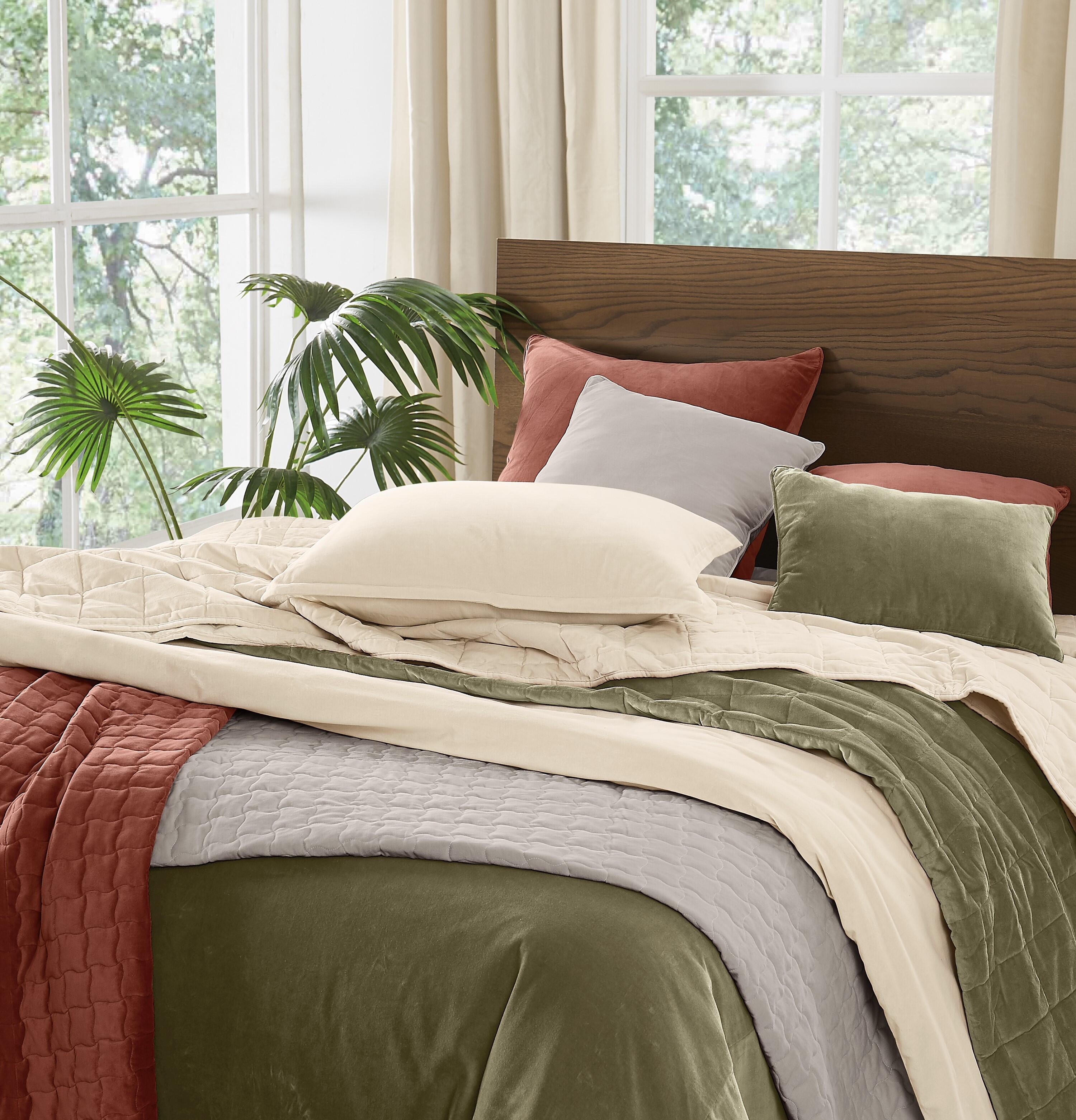 Brooklyn Loom Solid Decorative Pillow, Green, large