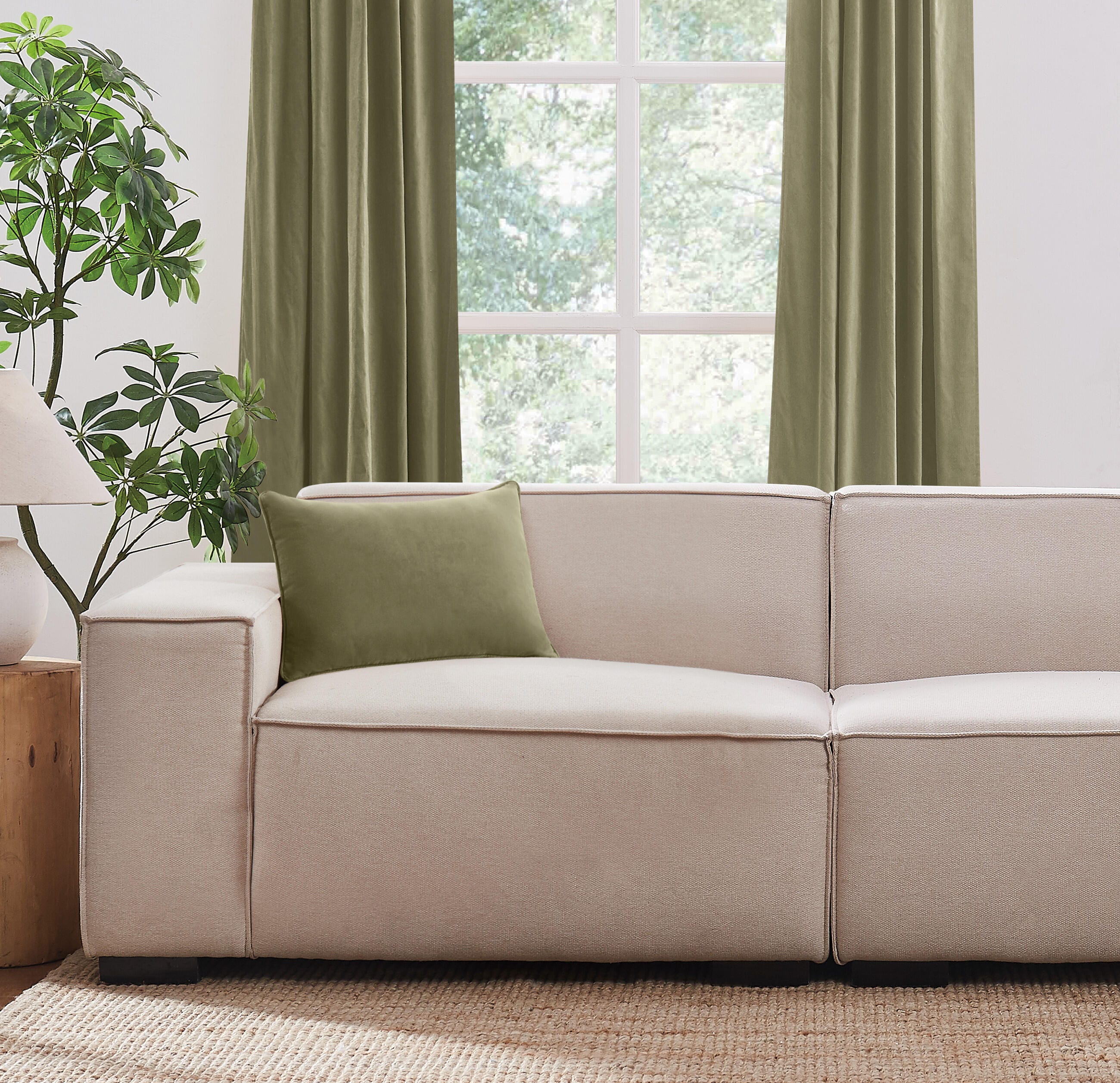 Brooklyn Loom Decorative Pillow, Green, rollover