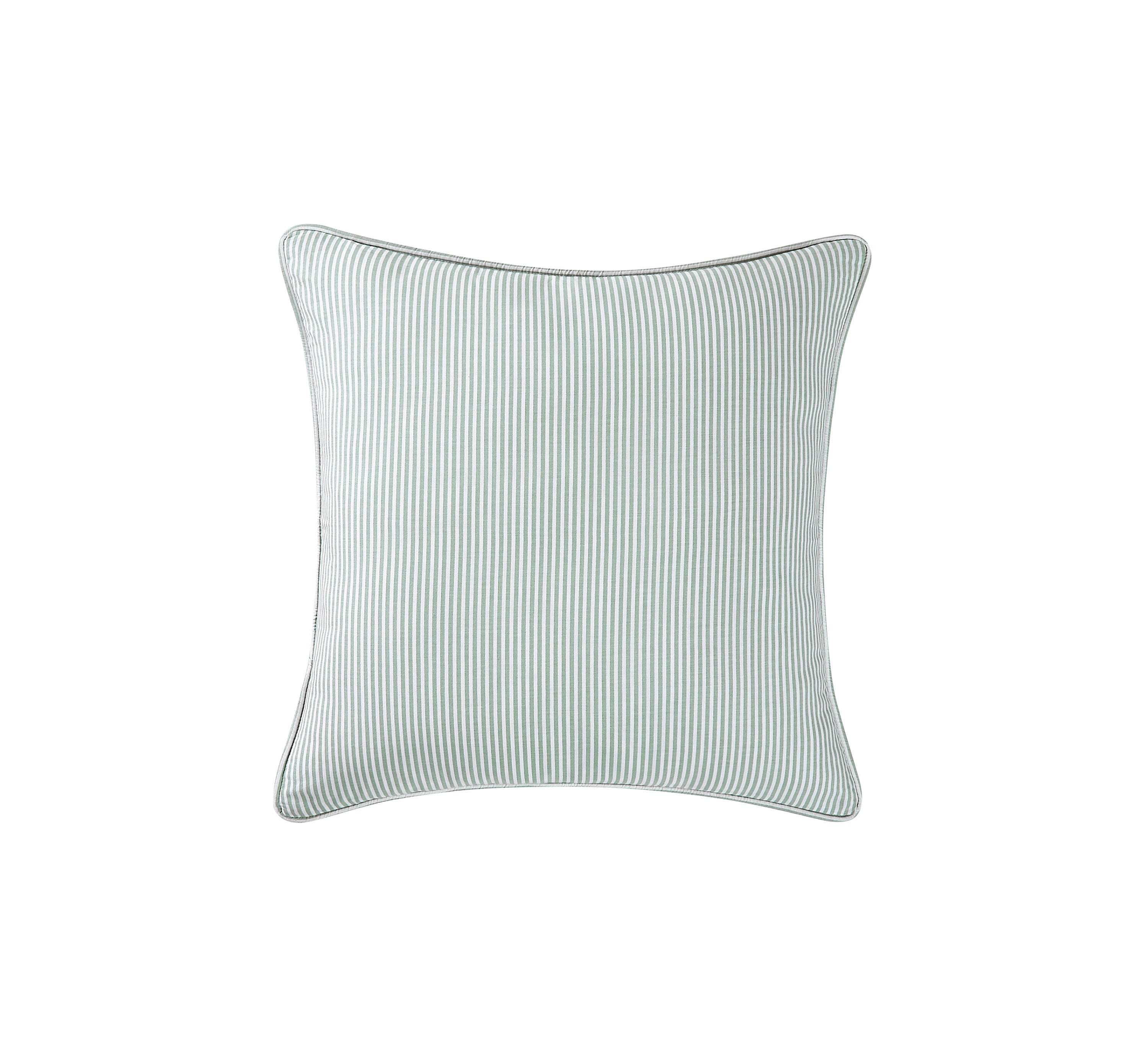 Brooklyn Loom Pinstripe Decorative Pillow, Sage Green, large