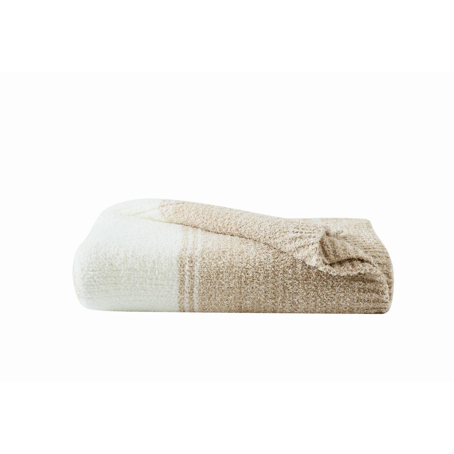 Brooklyn Loom Ombre Throw Blanket, Beige, large