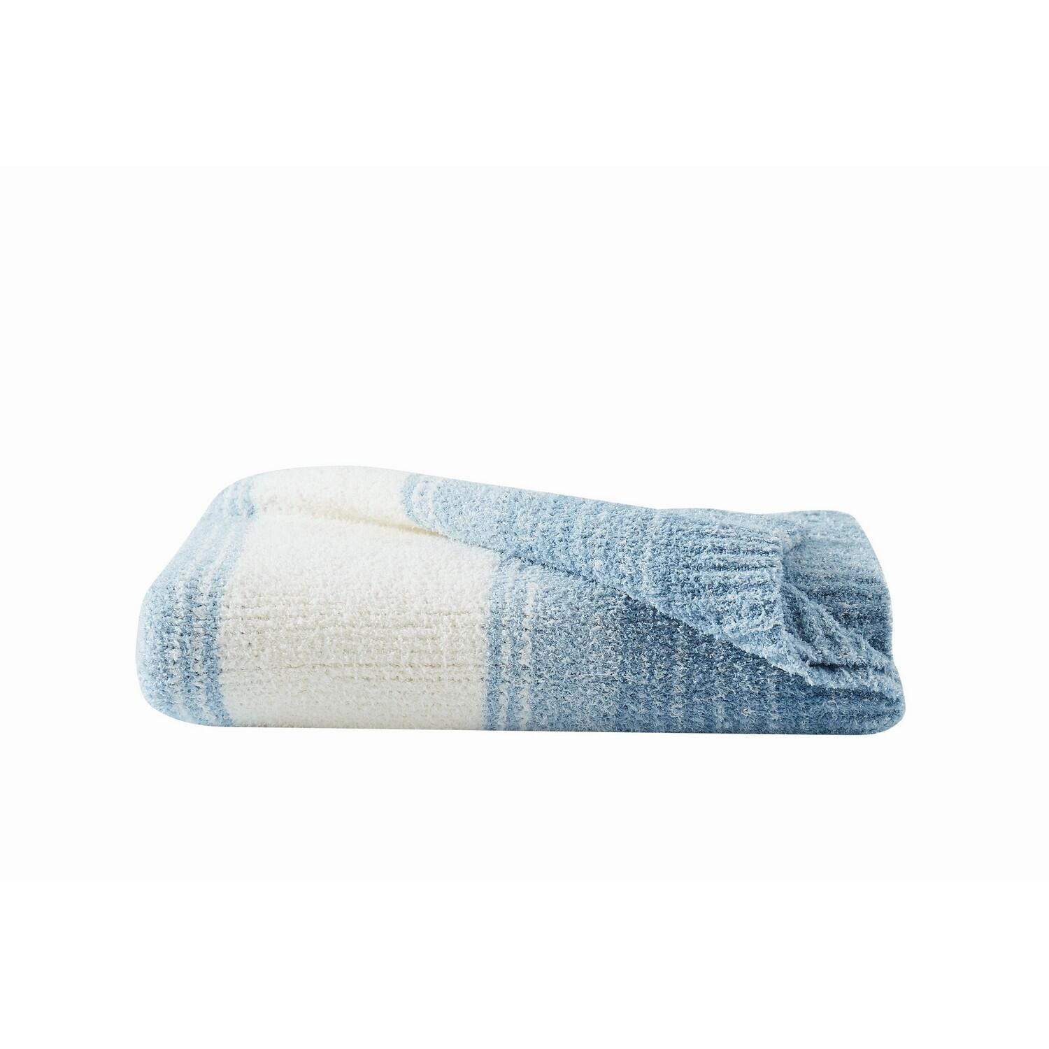 Brooklyn Loom Ombre Throw Blanket, Blue, large