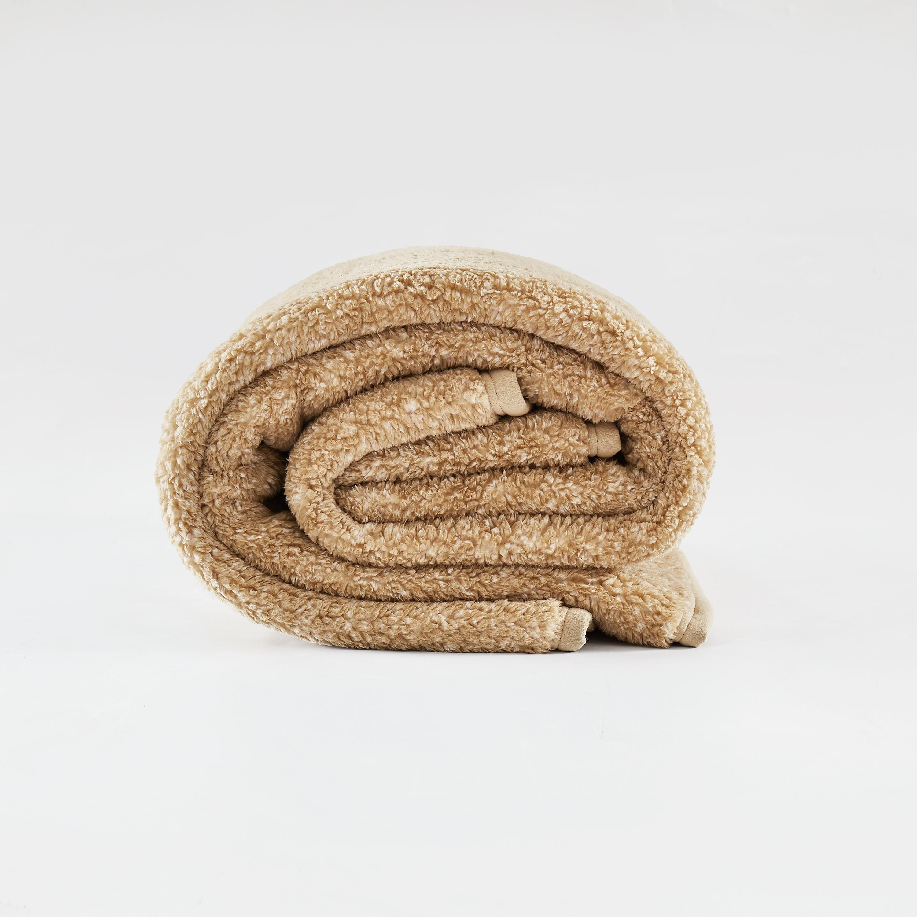 Brooklyn Loom Heathered Throw Blanket, Natural, large