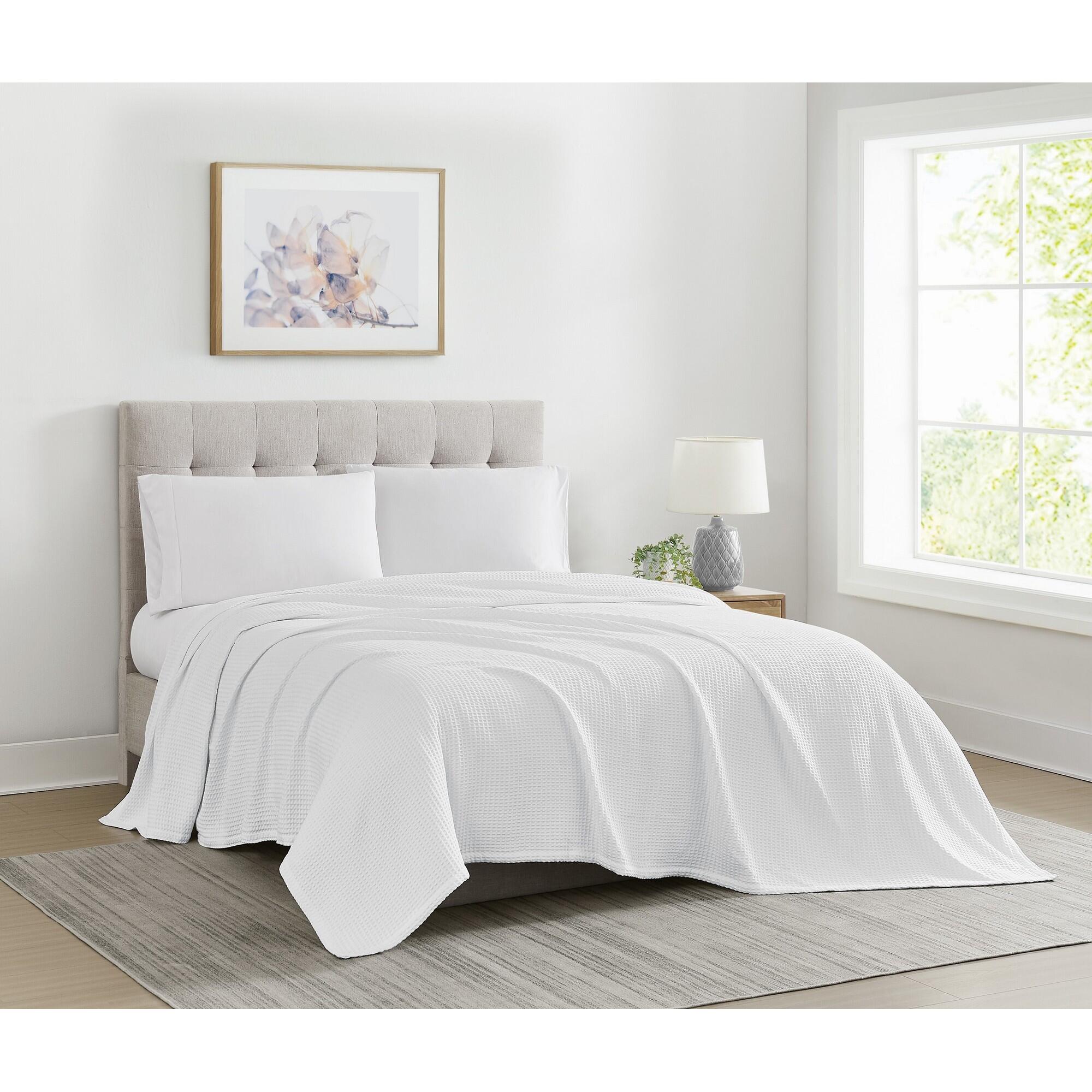 Cannon Waffle Blanket, White, rollover