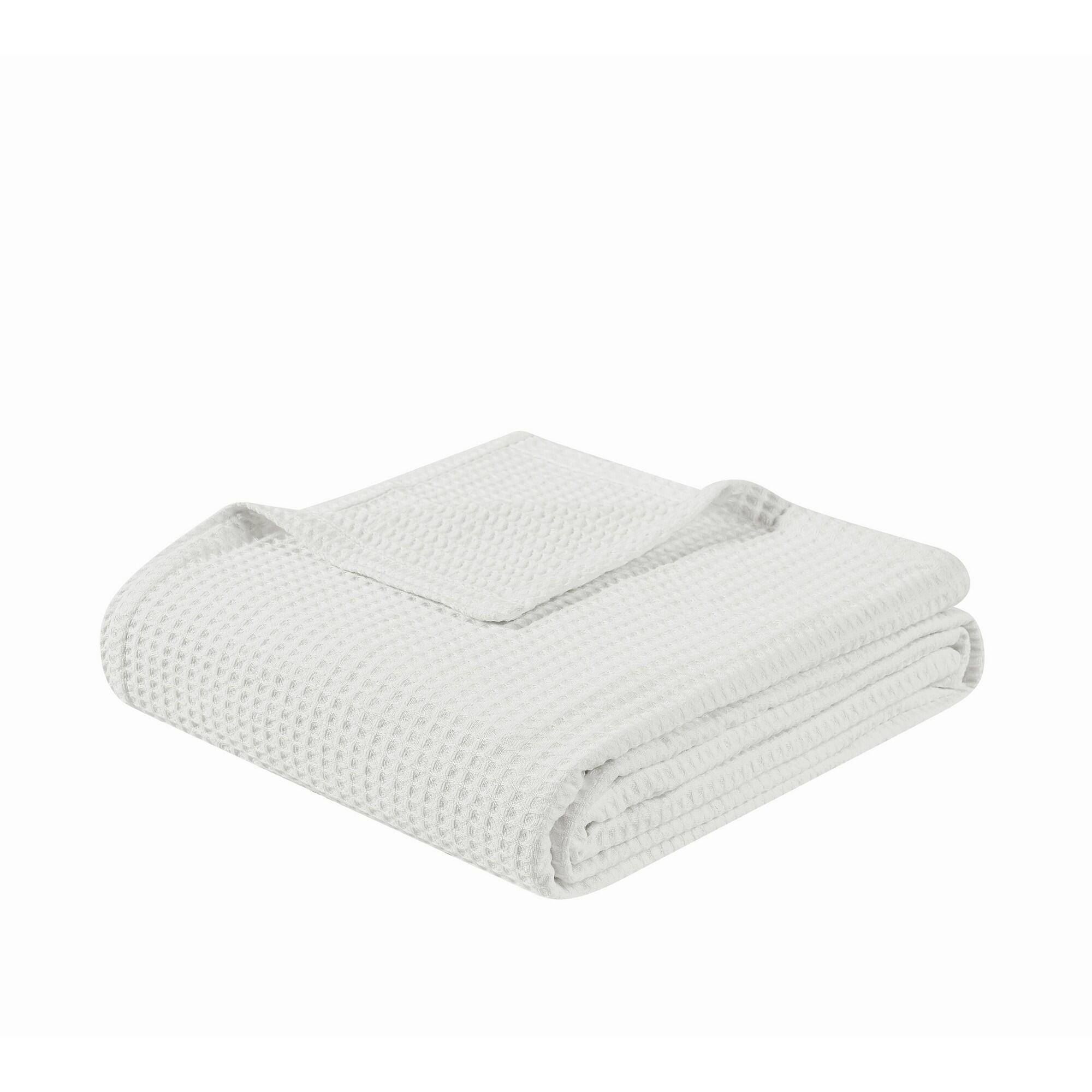 Cannon Waffle Blanket, White, large