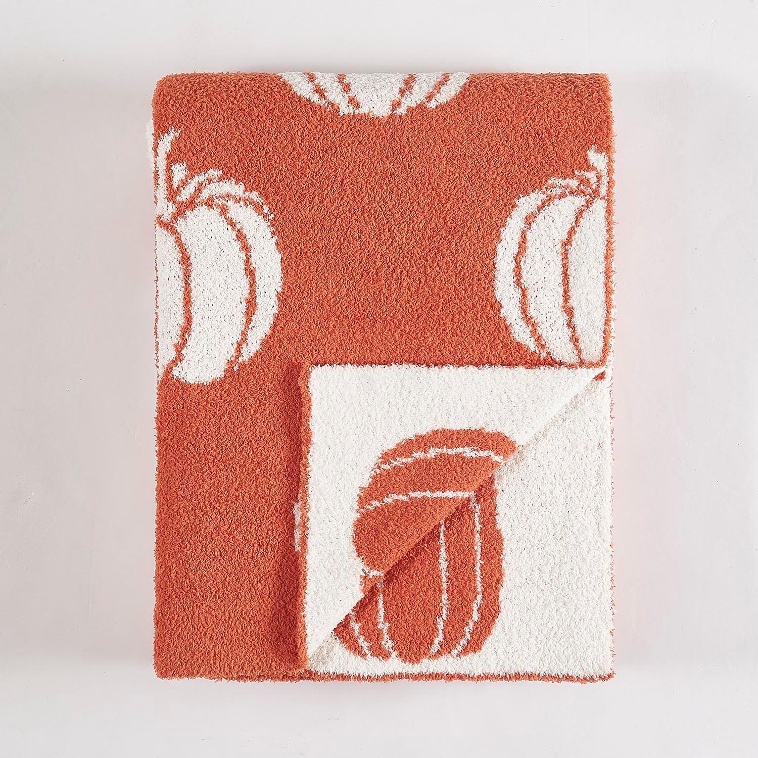 Truly Soft Pumpkins Reversible Throw, , large