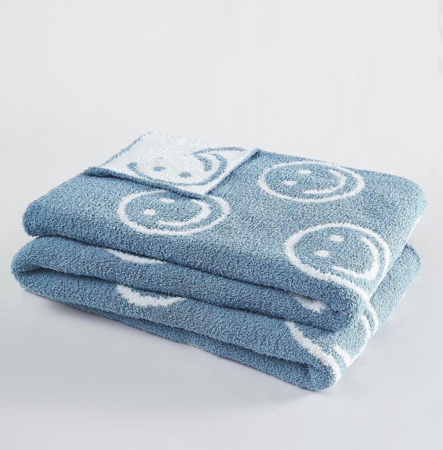 Truly Soft Smiley Reversible Throw, , large
