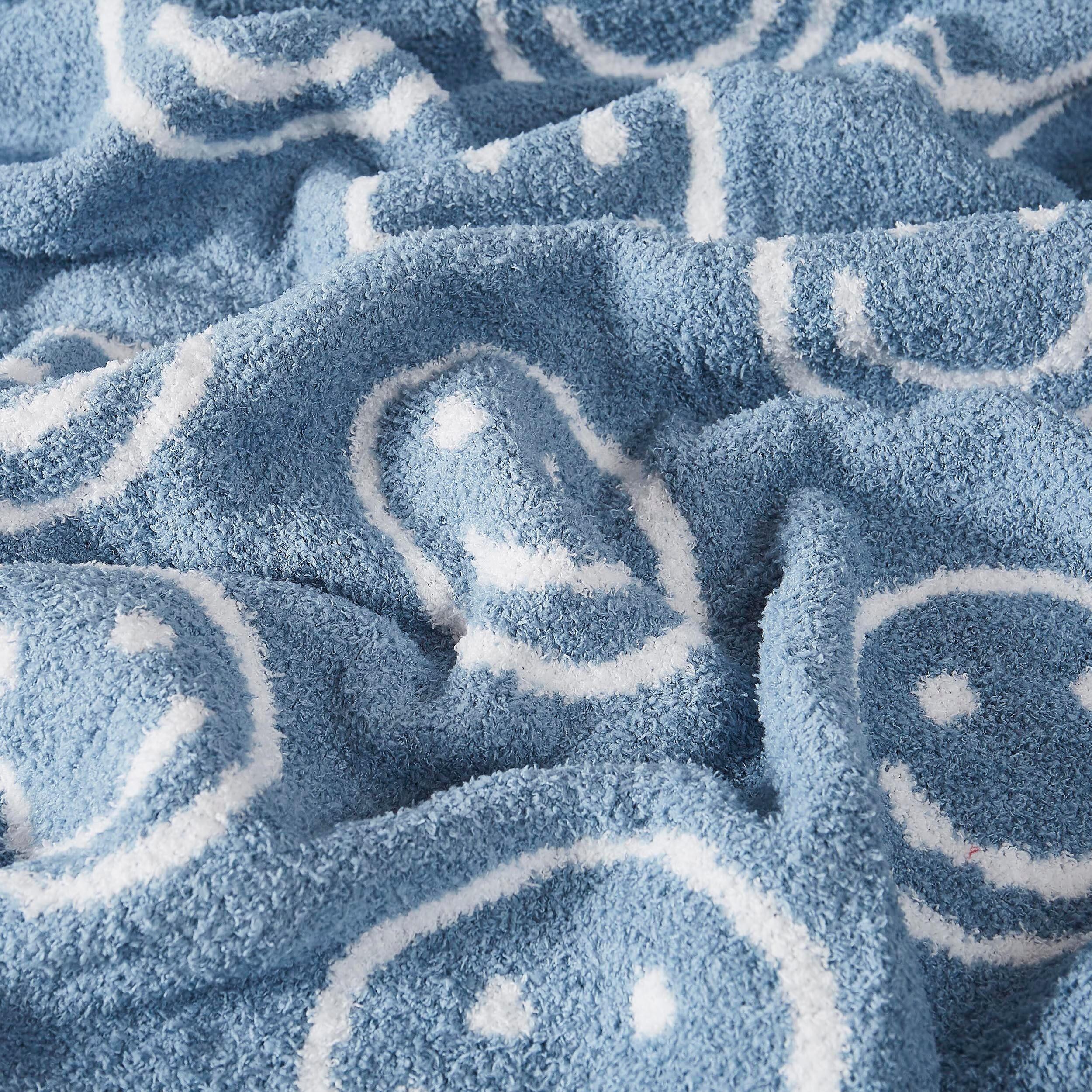 Truly Soft Smiley Reversible Throw, , large
