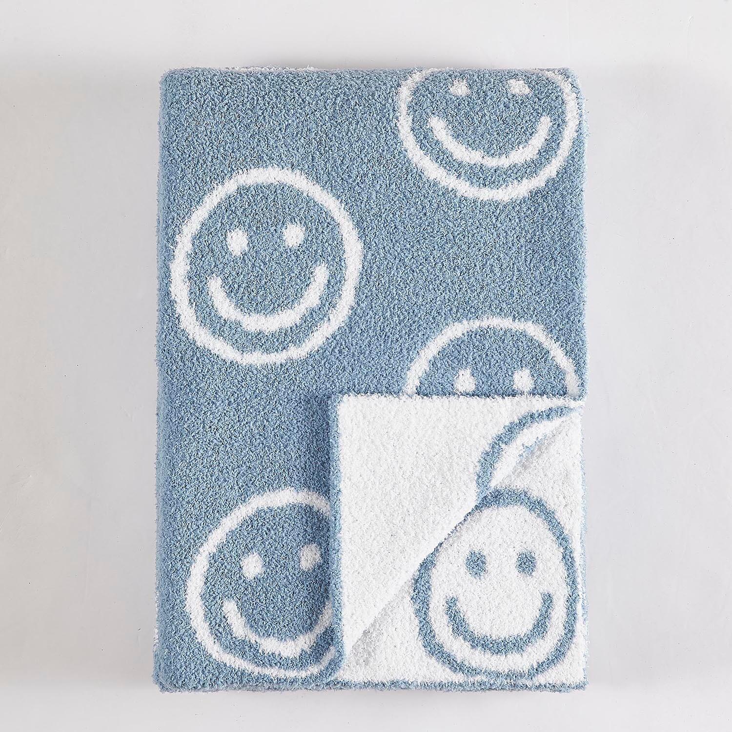Truly Soft Smiley Reversible Throw, , large