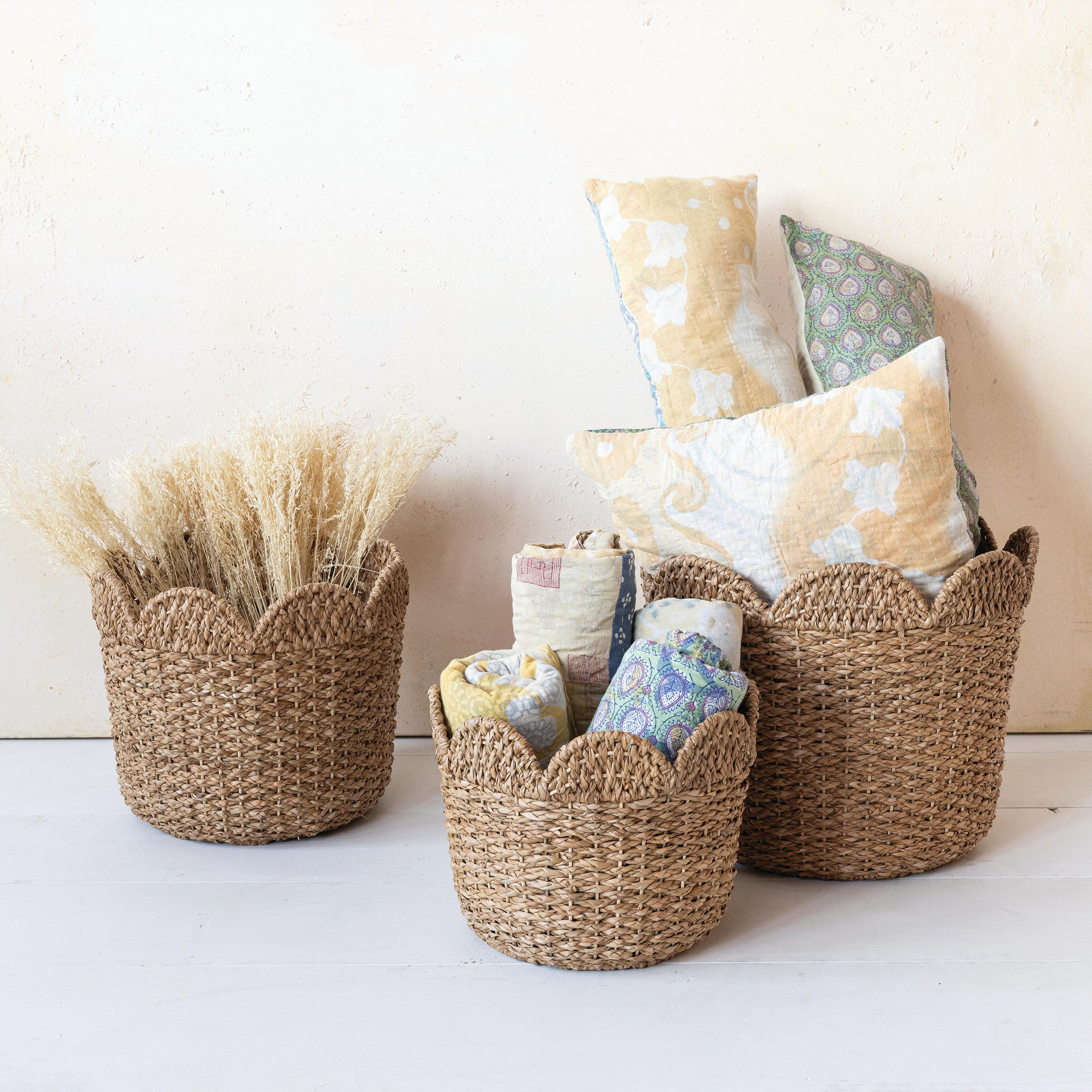 Storied Home Decorative Storage Basket (Set of 3), , rollover