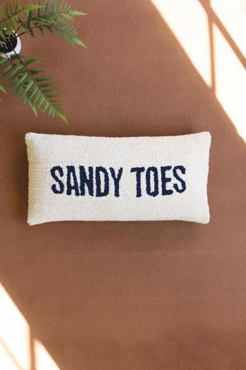 Kalalou SANDY TOES Decorative Throw Pillow, , rollover