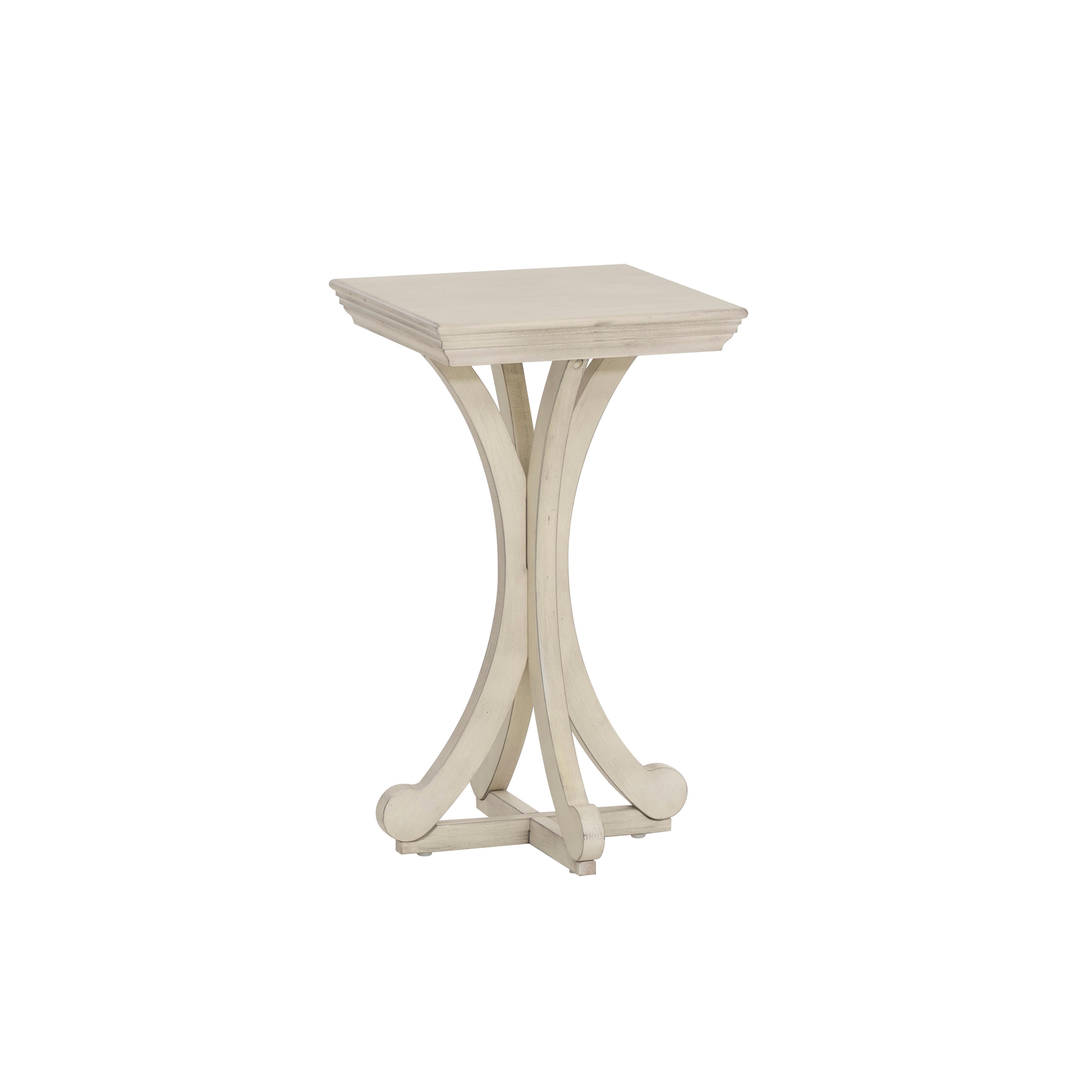 Linon Deacon Accent Table, Antique White, large