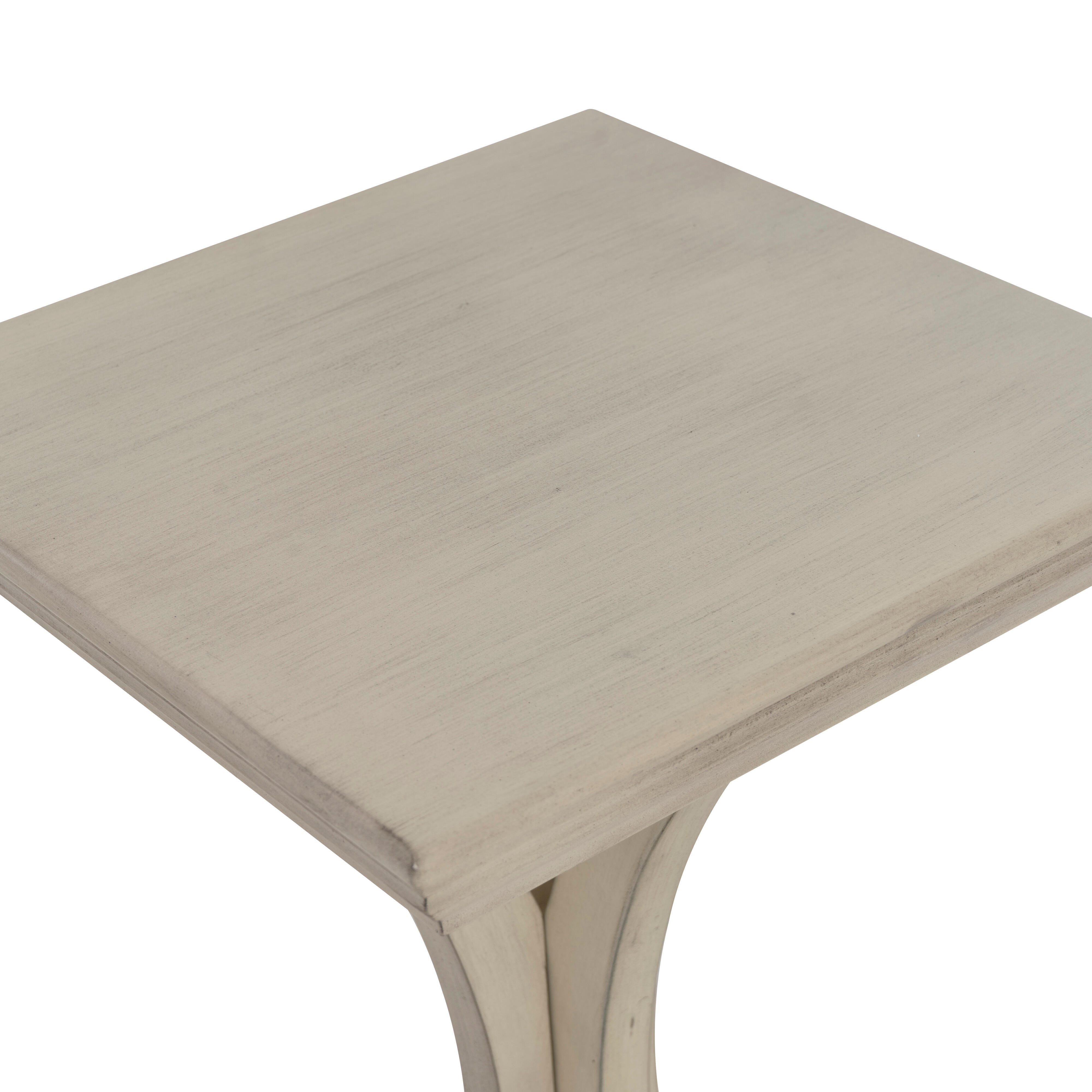 Linon Deacon Accent Table, Antique White, large