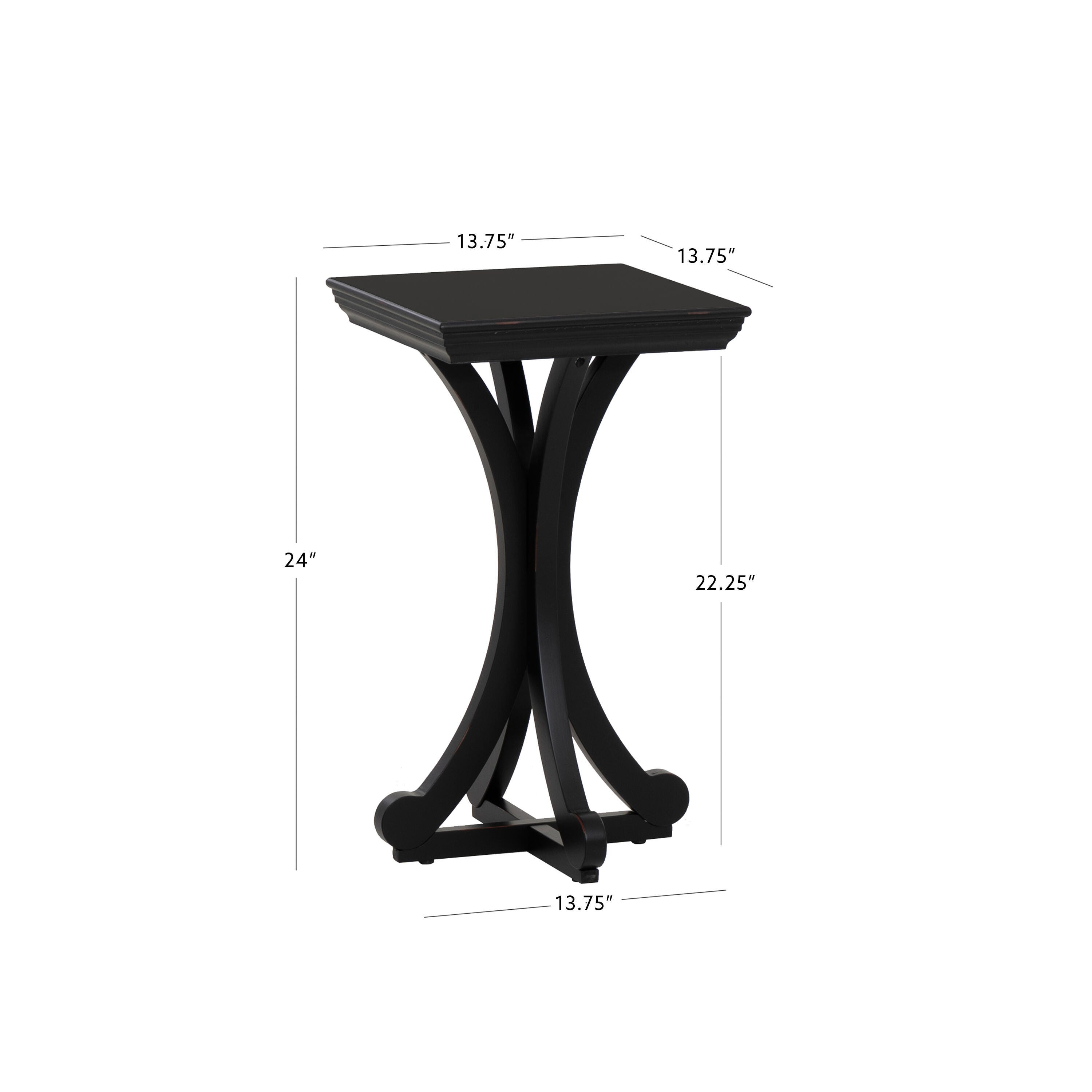 Linon Deacon Accent Table, Black, large