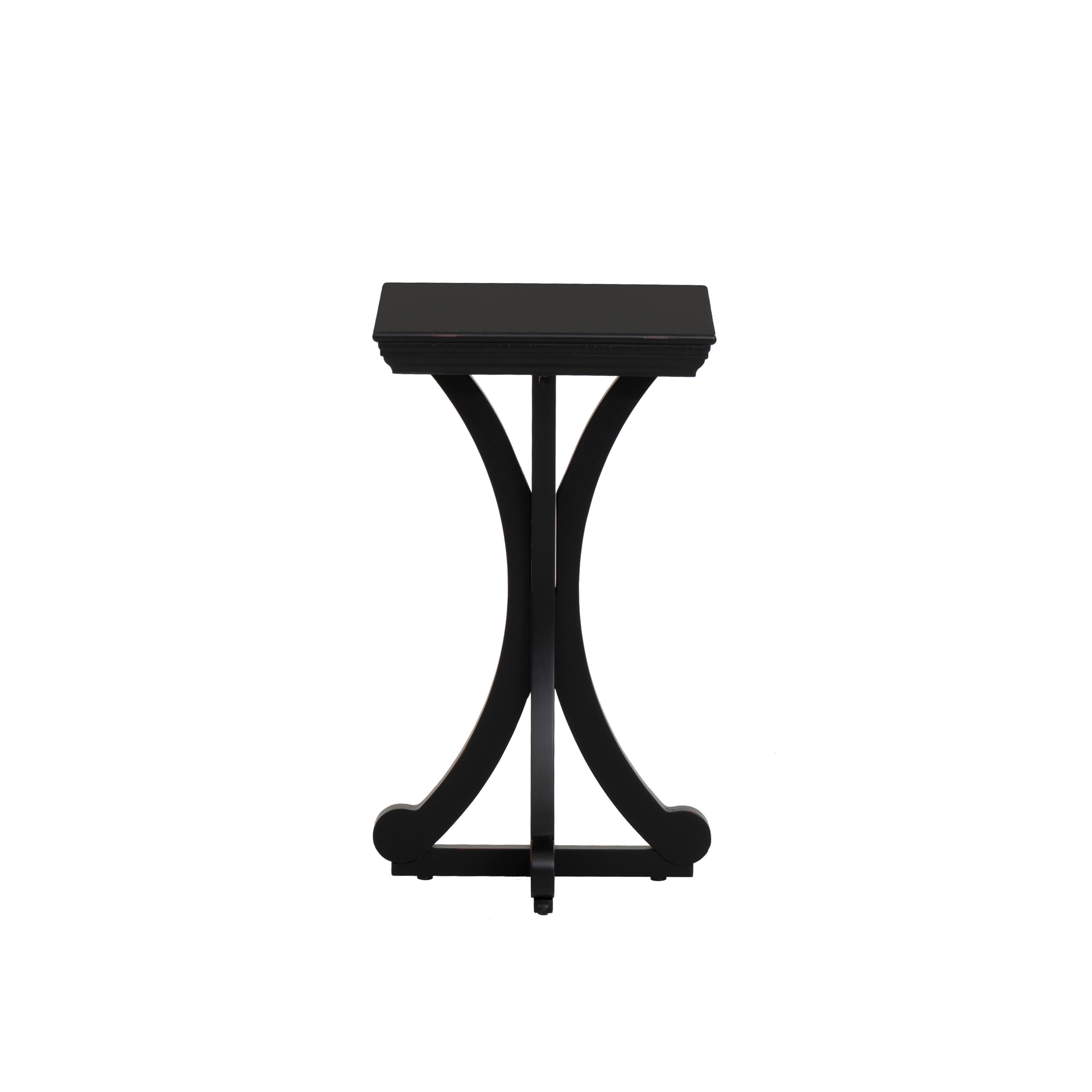 Linon Deacon Accent Table, Black, large