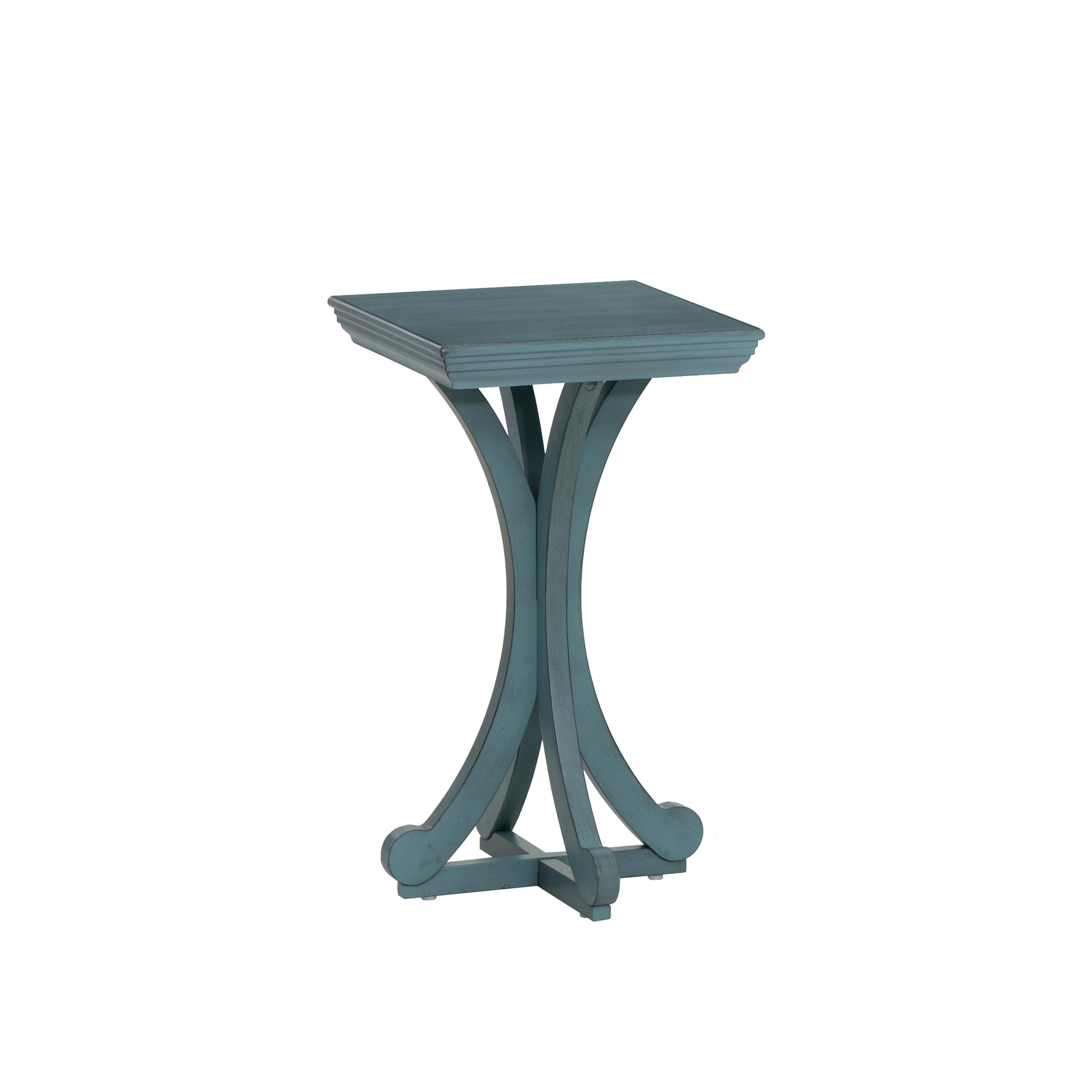 Linon Deacon Accent Table, Blue, large