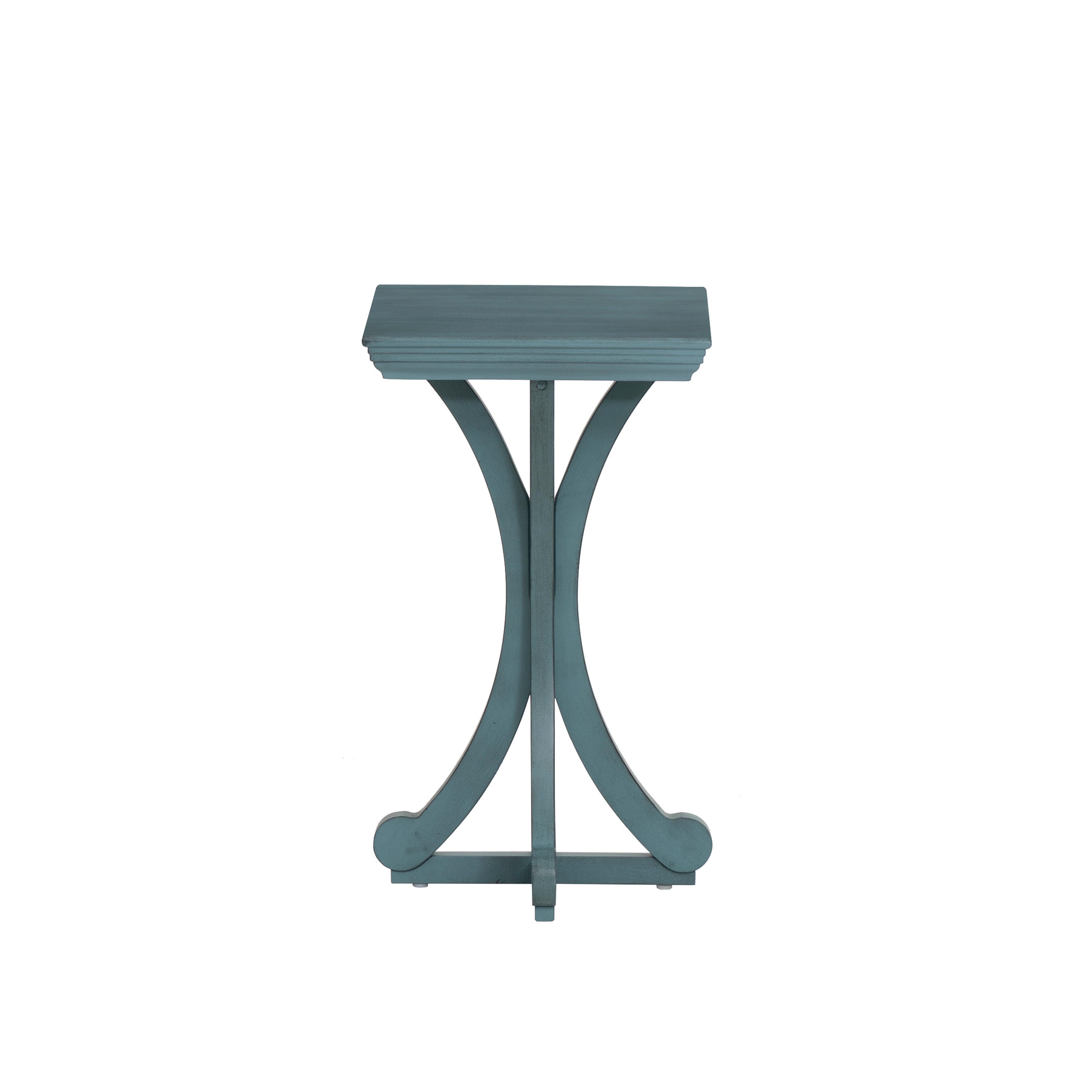 Linon Deacon Accent Table, Blue, large