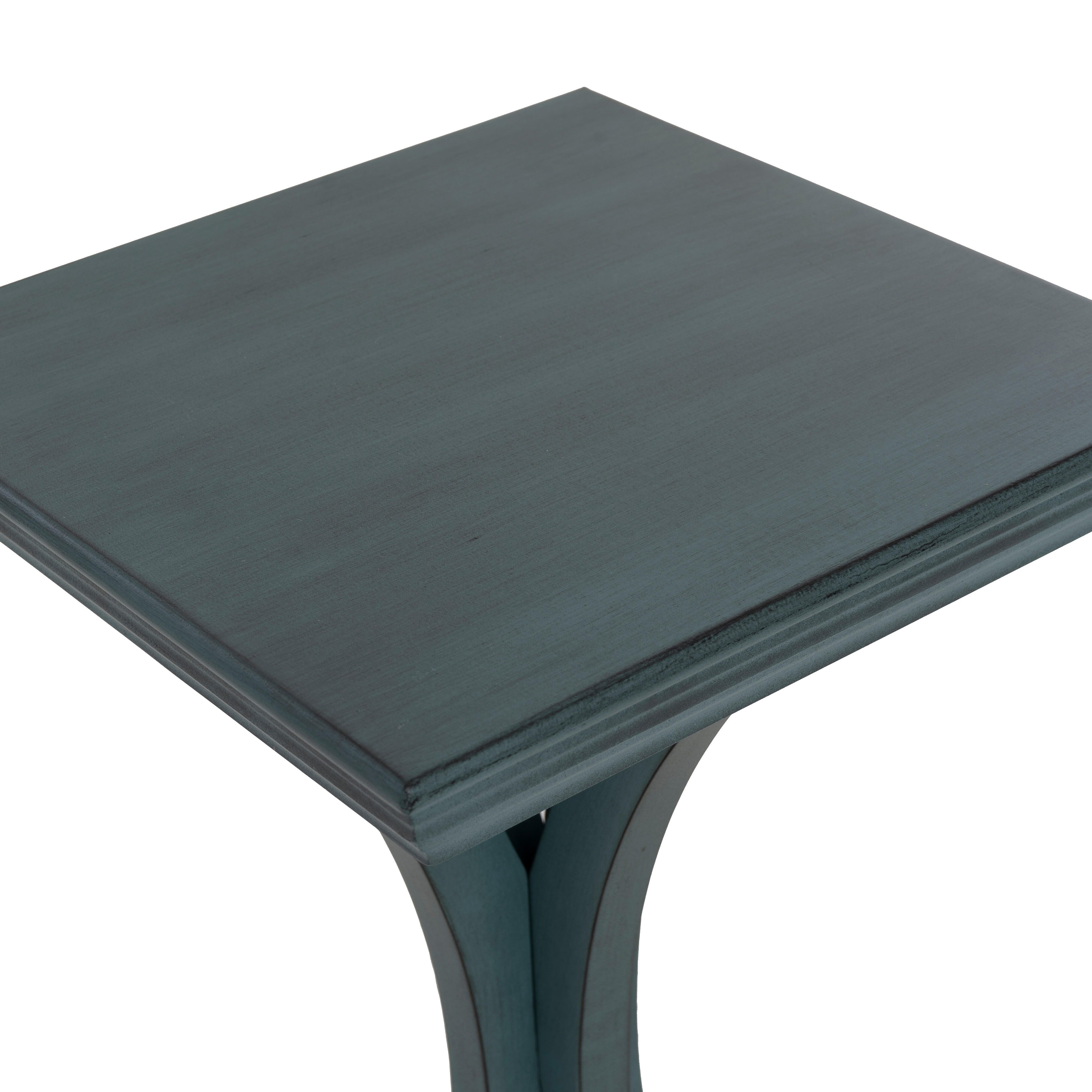 Linon Deacon Accent Table, Blue, large