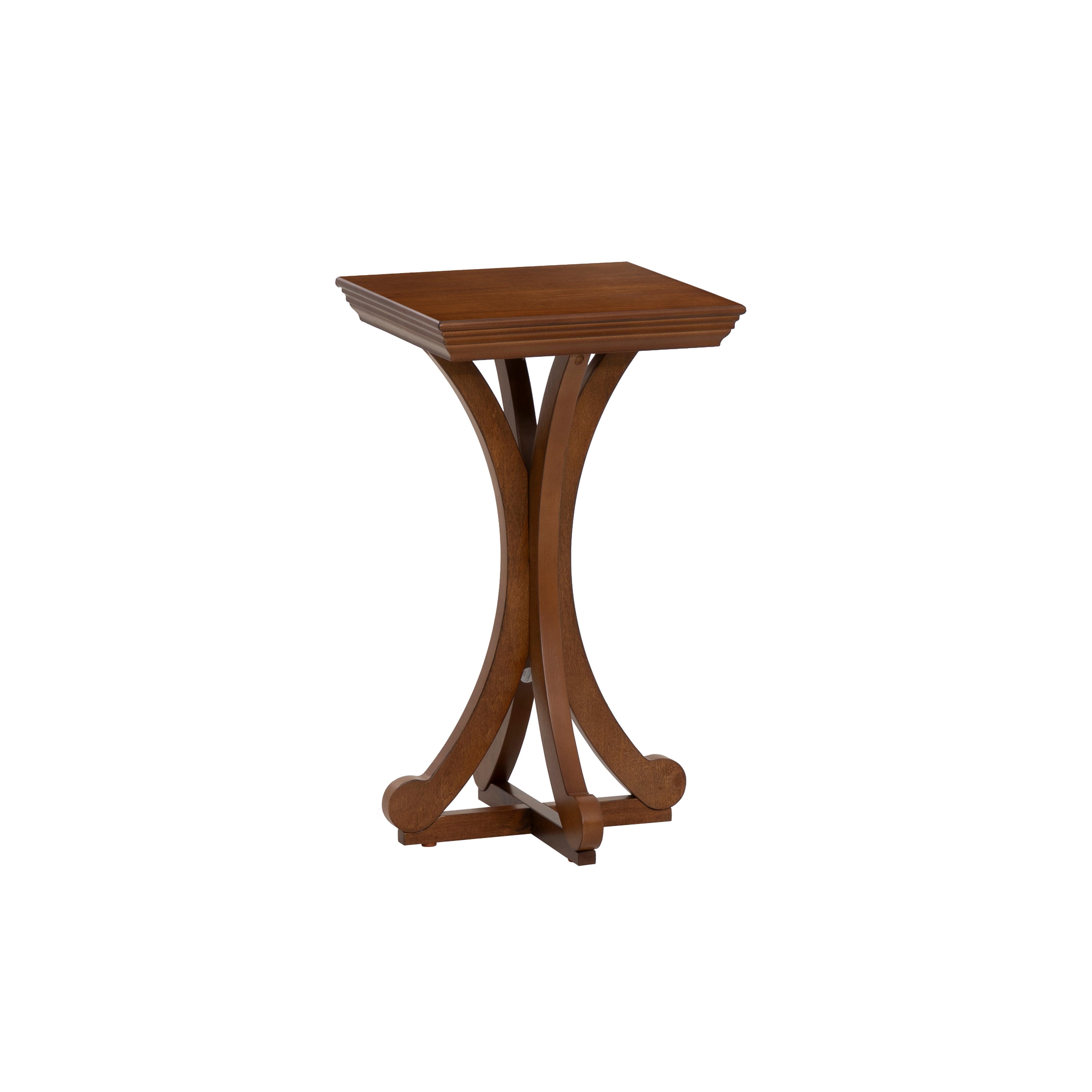 Linon Deacon Accent Table, Hazelnut, large