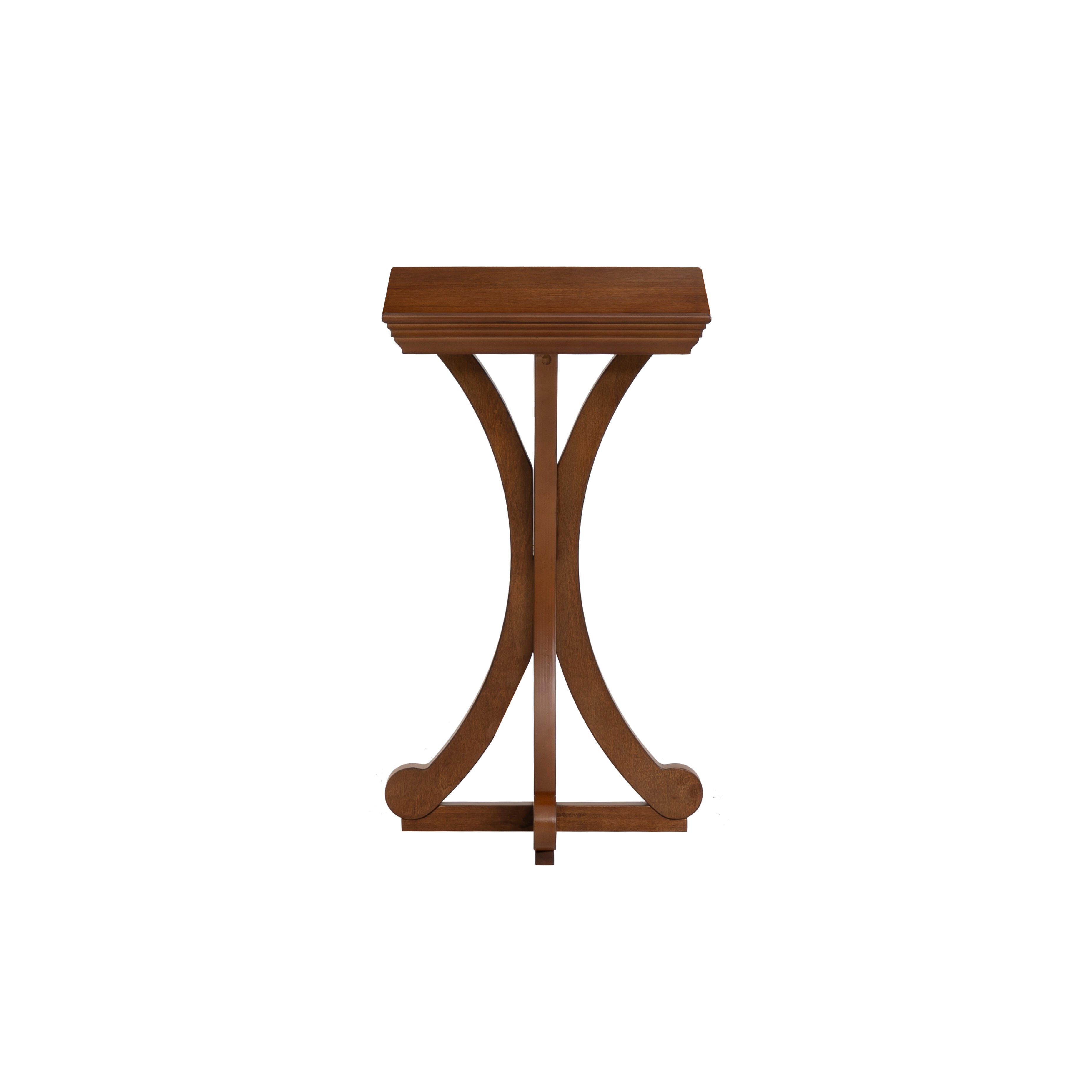 Linon Deacon Accent Table, Hazelnut, large