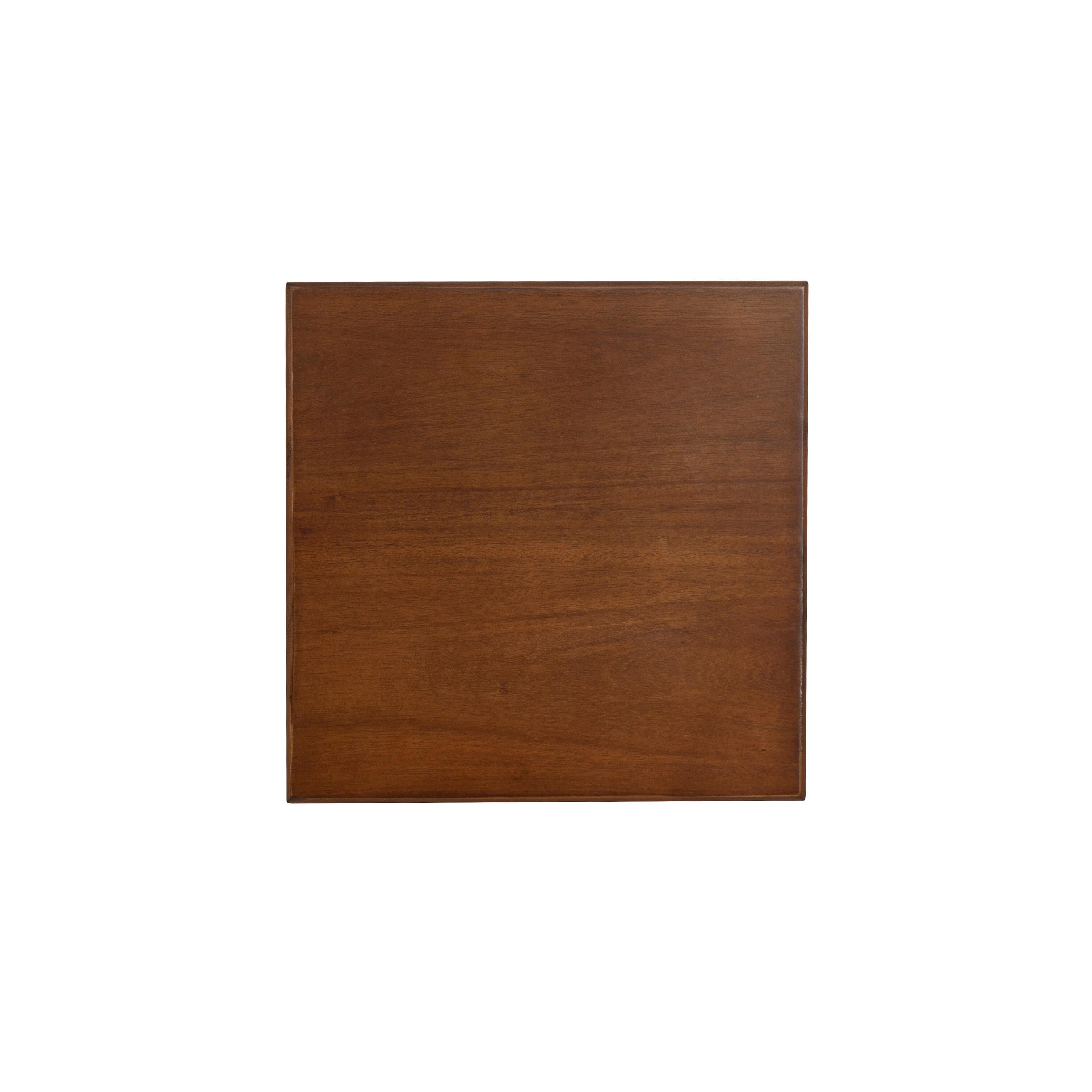 Linon Deacon Accent Table, Hazelnut, large