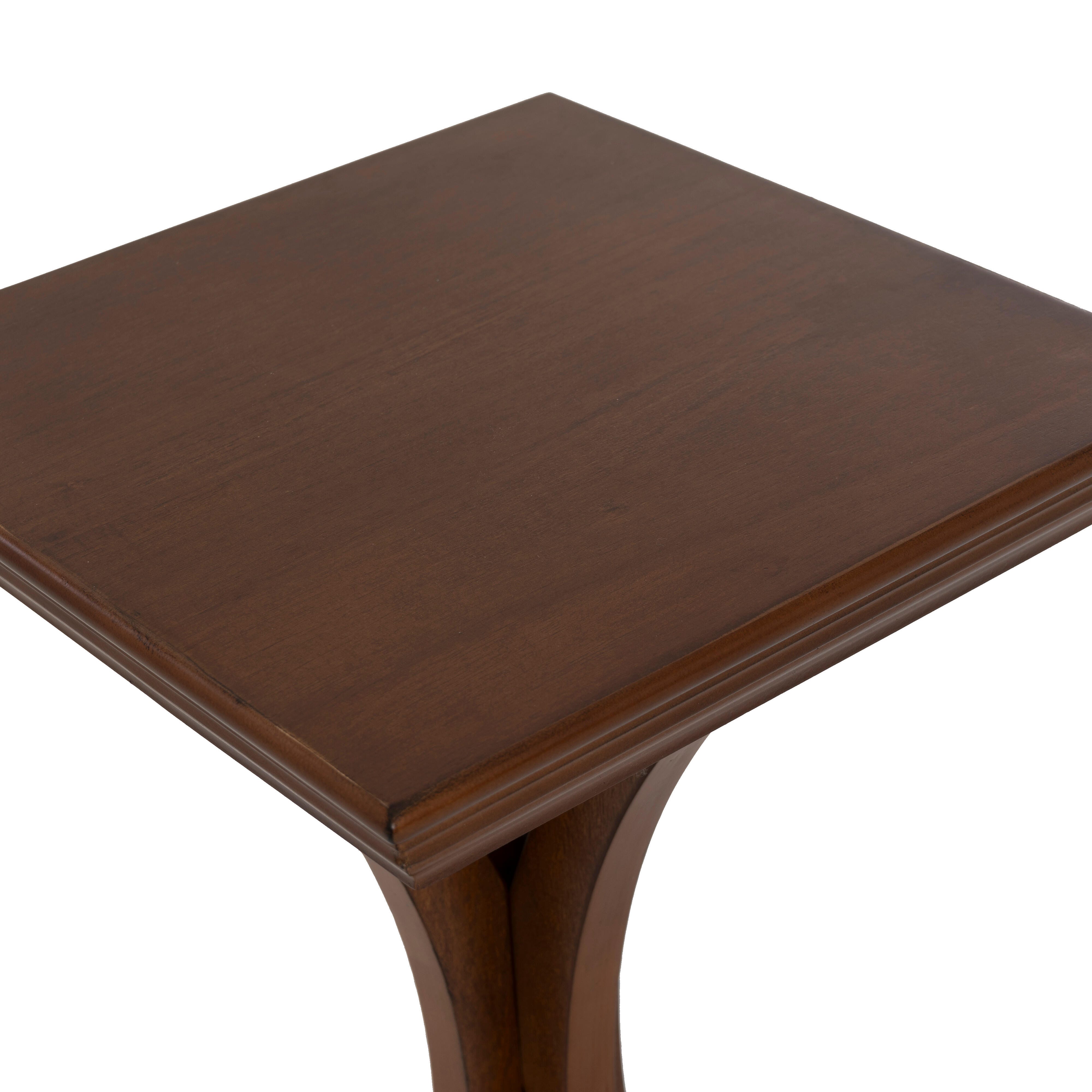 Linon Deacon Accent Table, Hazelnut, large