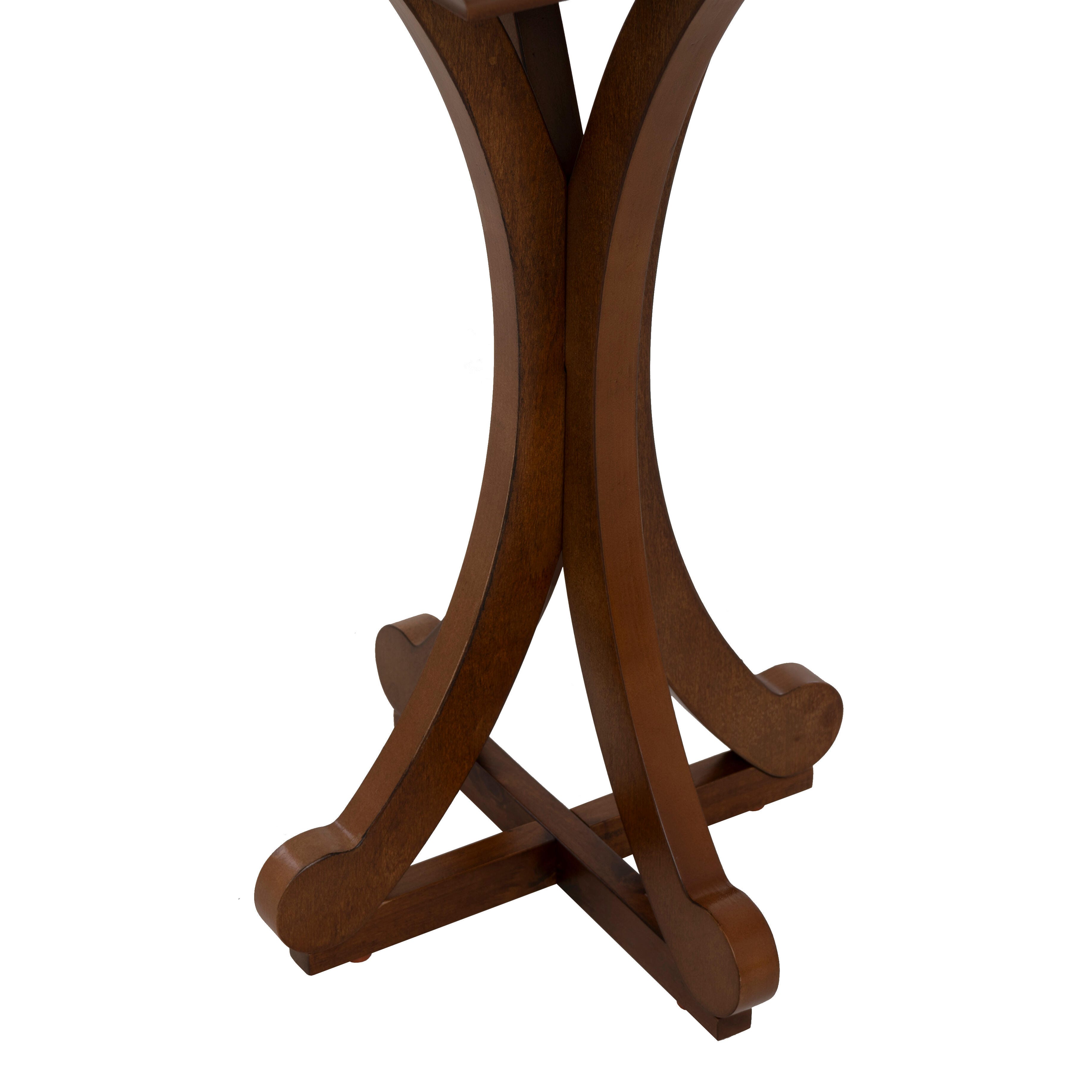 Linon Deacon Accent Table, Hazelnut, large