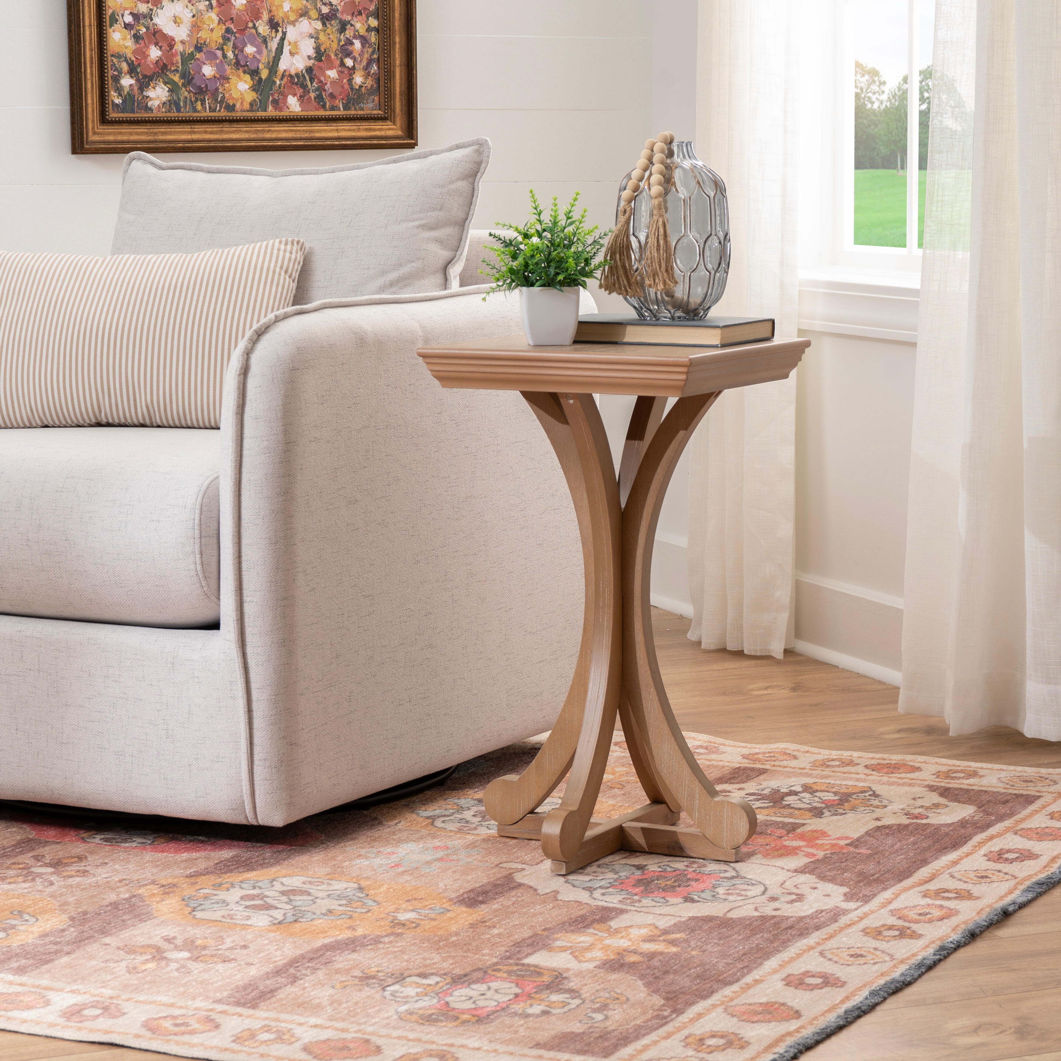 Linon Deacon Accent Table, Natural, rollover