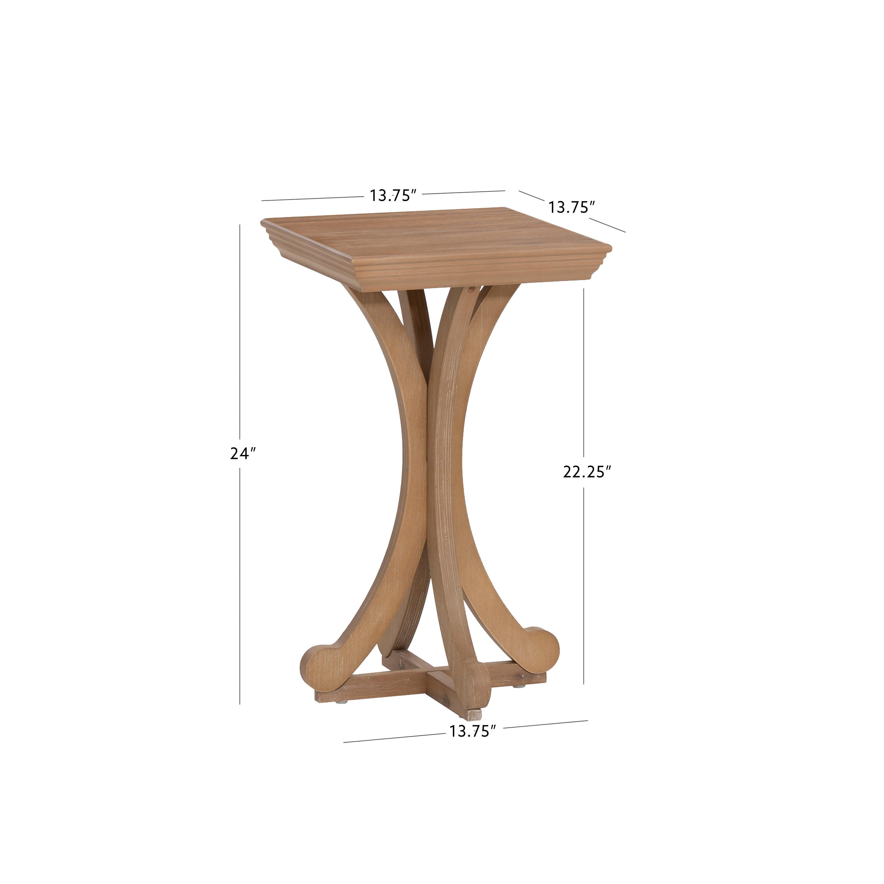 Linon Deacon Accent Table, Natural, large